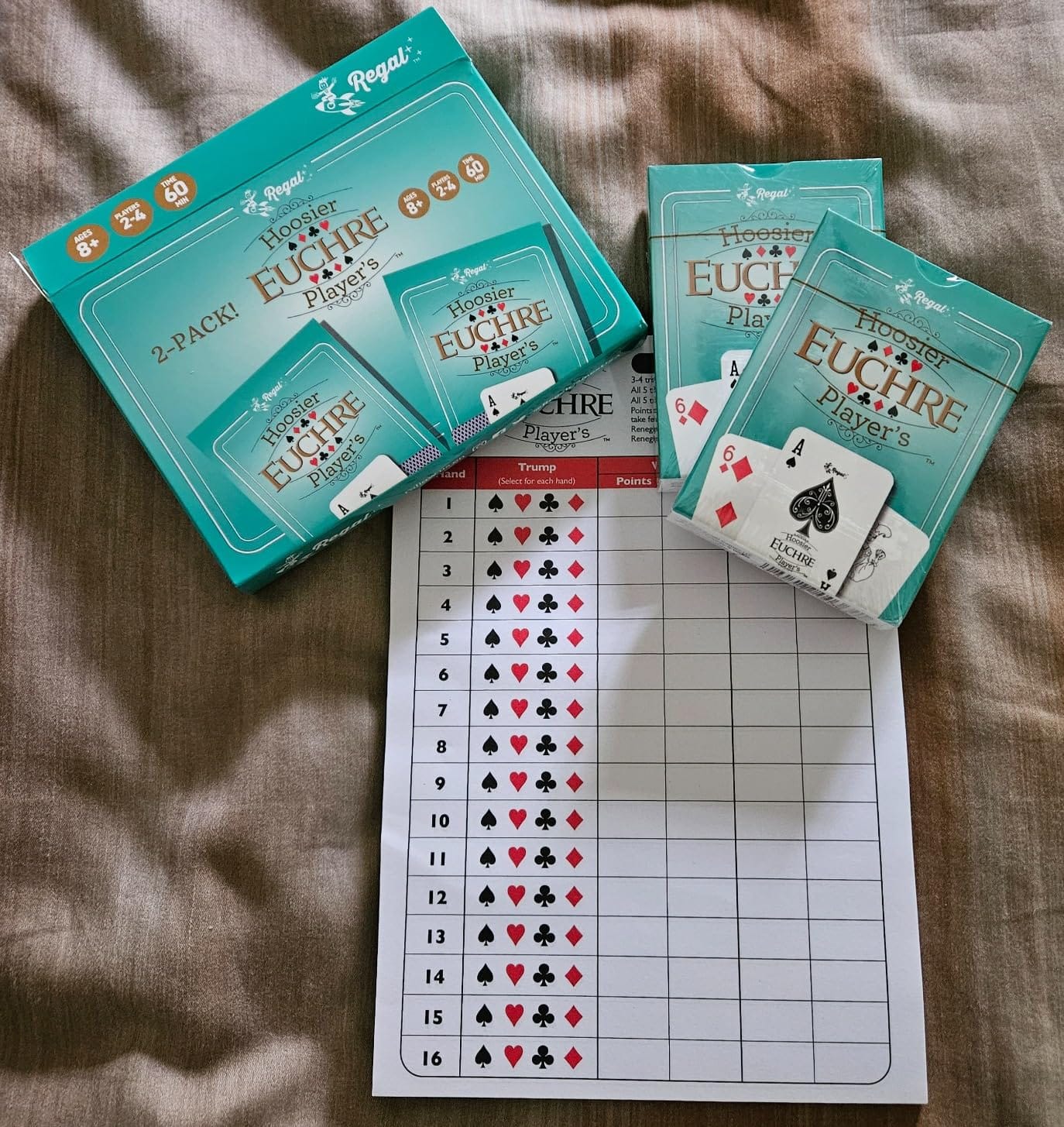 Regal Games Euchre Card Games 2 Pack - Adult Playing Card Game Set with Score Sheets - Family Fun Game Night - Ideal for 2-4 Player customer photo 2