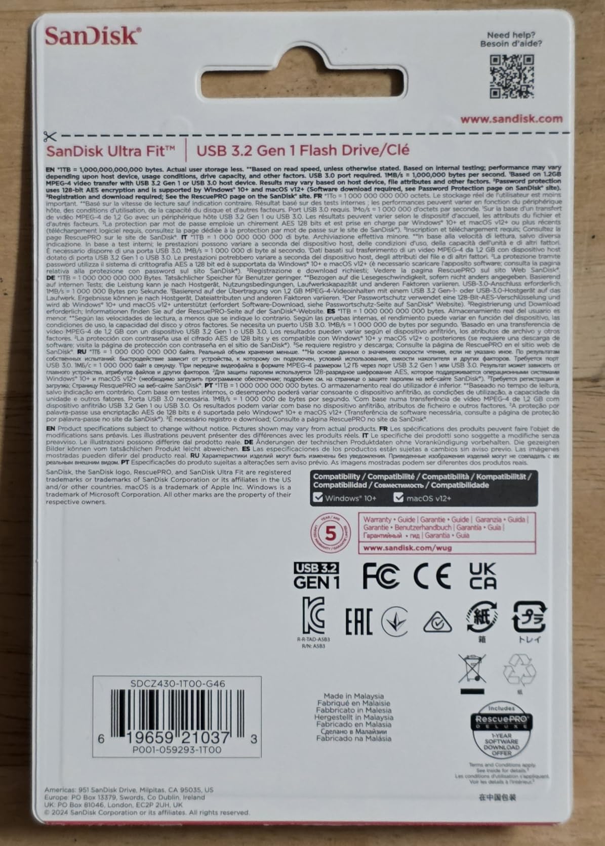 SANDISK 128GB Ultra Fit USB 3.2 Gen 1 Flash Drive - Up to 400MB/s, Plug-and-Stay Design - SDCZ430-128G-GAM46 customer photo 1