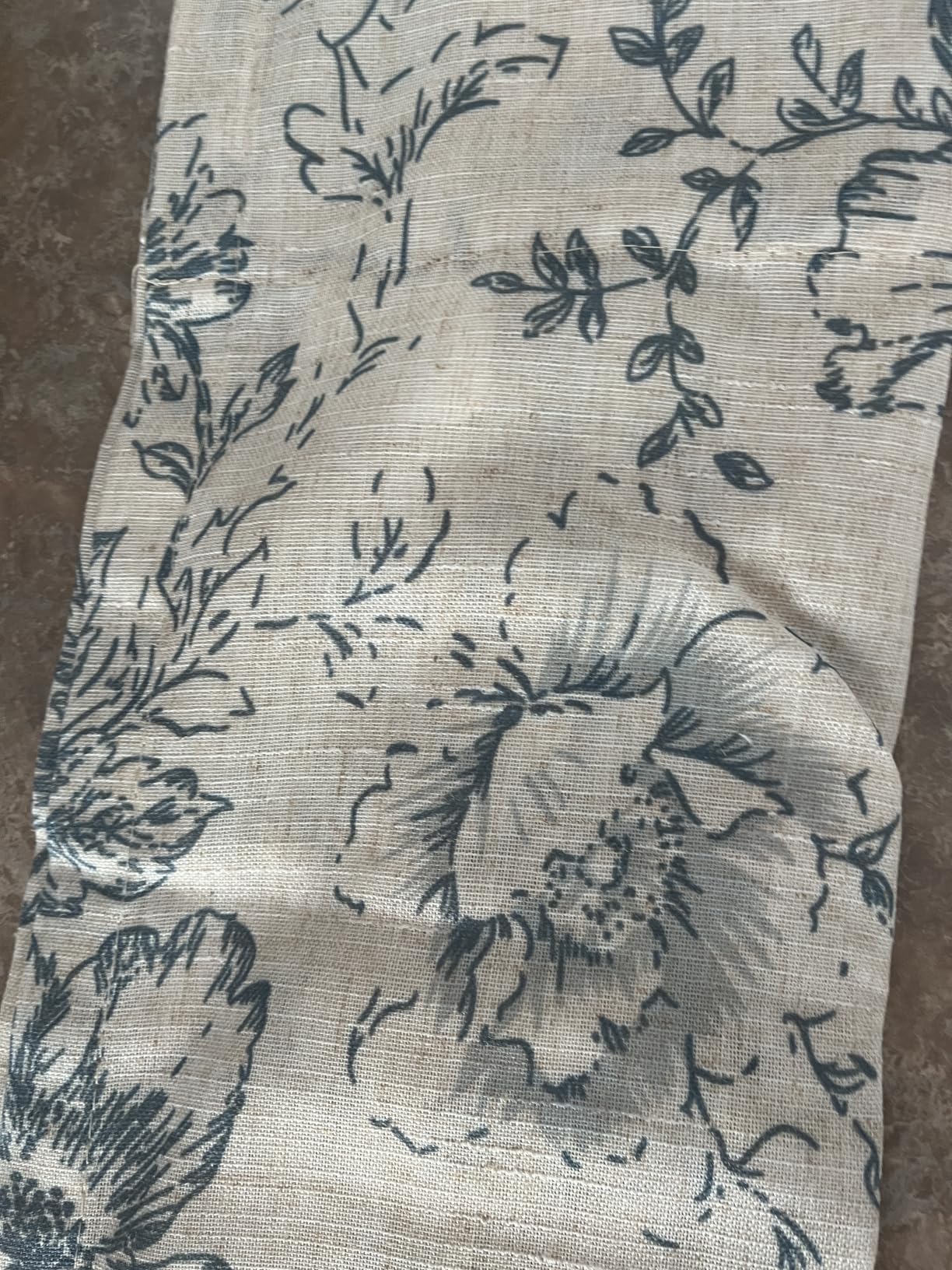 JINCHAN Tie Up Valance Curtain Floral for Windows 45 Inch 1 Panel Black | Linen blend, adjustable, peonies botanical, light filtering, farmhouse, short window treatment for kitchen living room customer photo 1