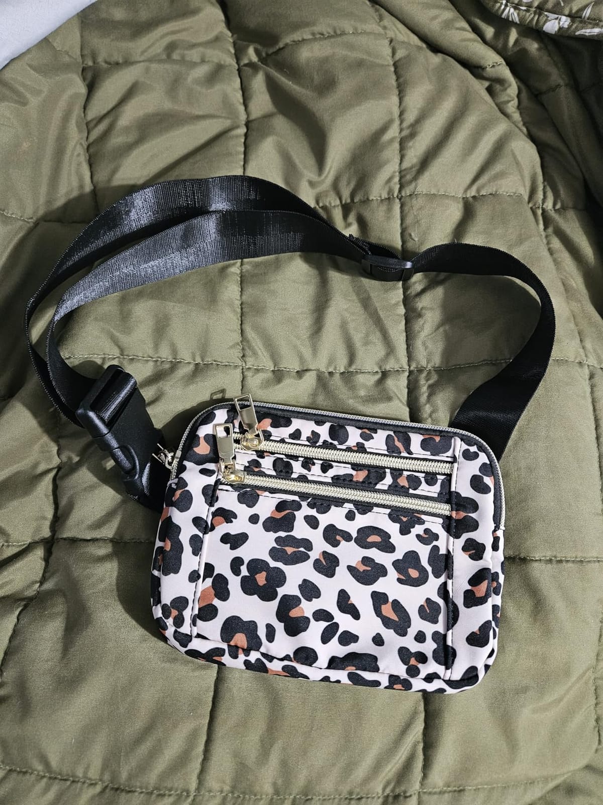 Fanny Packs for Women 4 Zip Pocket Crossbody Belt Bag Waist Bags | Waterproof, Fashion Waist Pack, Crossbody Bags for Women, with Adjustable Strap, for Workout,Running,Traveling(Black,M) customer photo 2