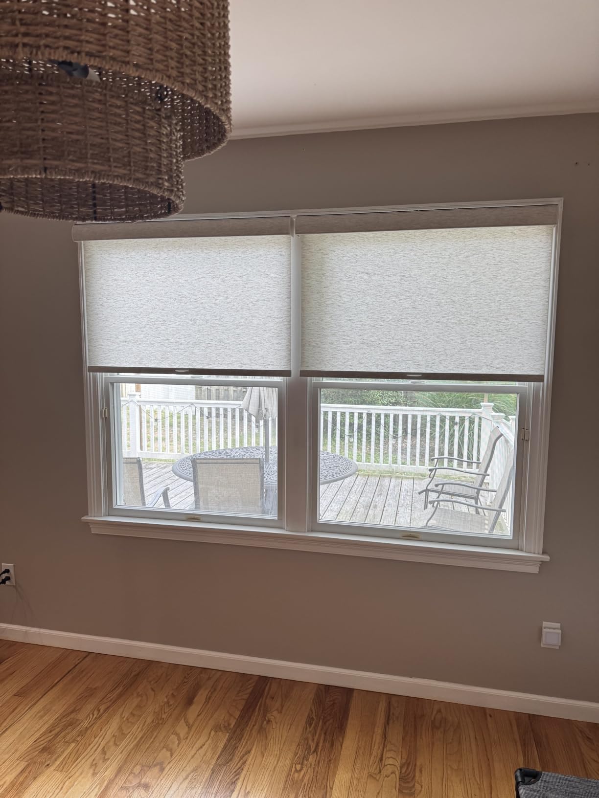 Persilux Custom Size Free-Stop Cordless Roller Blinds for Windows Blinds Natural Woven Linen Fabric UV Protection Light Filtering Roller Shades for Windows Privacy Window Shades for Home Linen Cream customer photo 1