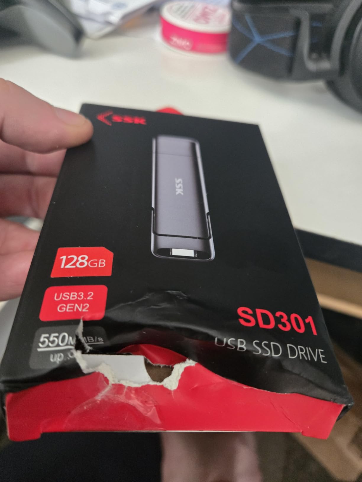 SSK 128GB USB C Flash Thumb Drive up to 550MB/s Dual USB C+A Memory Stick customer photo 1