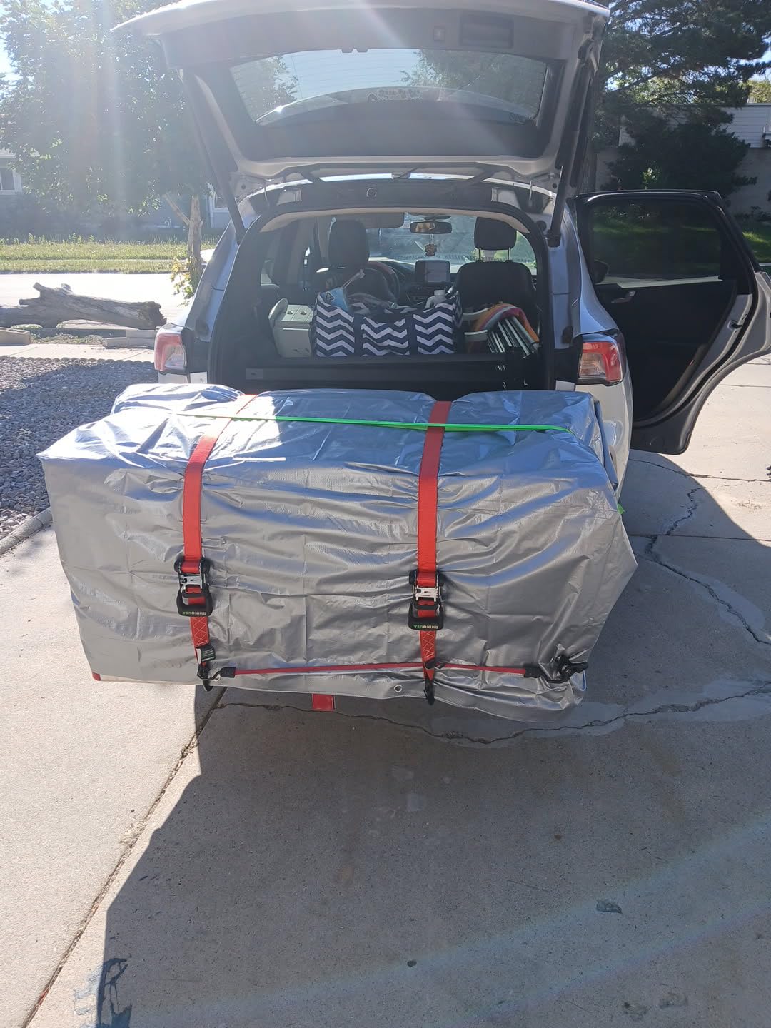 TICONN Heavy Duty Tarp Cover, Extra Thick Tarps Waterproof Tear and Rip Proof UV Resistant Tarpaulin with Reinforced Grommets and Edges (5.5 Mil, 6'x8') customer photo 1