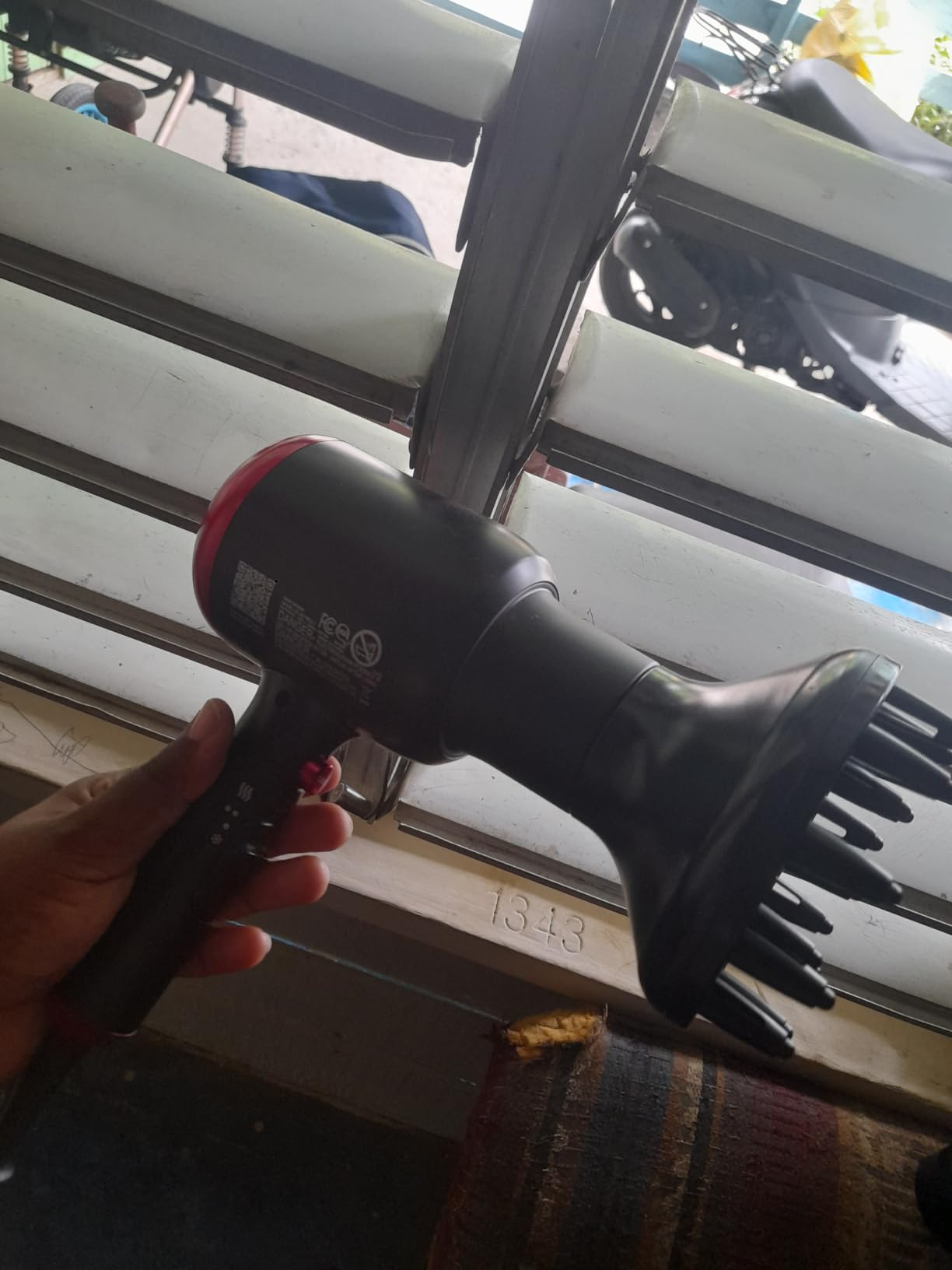 Wavytalk Blown Away Ionic Hair Dryer with Diffuser for Curly Hair | 1875W Fast Drying, 3 Attachments for All Hair Types, Ceramic Healthy Shine, Lightweight & Quiet (Black) customer photo 1