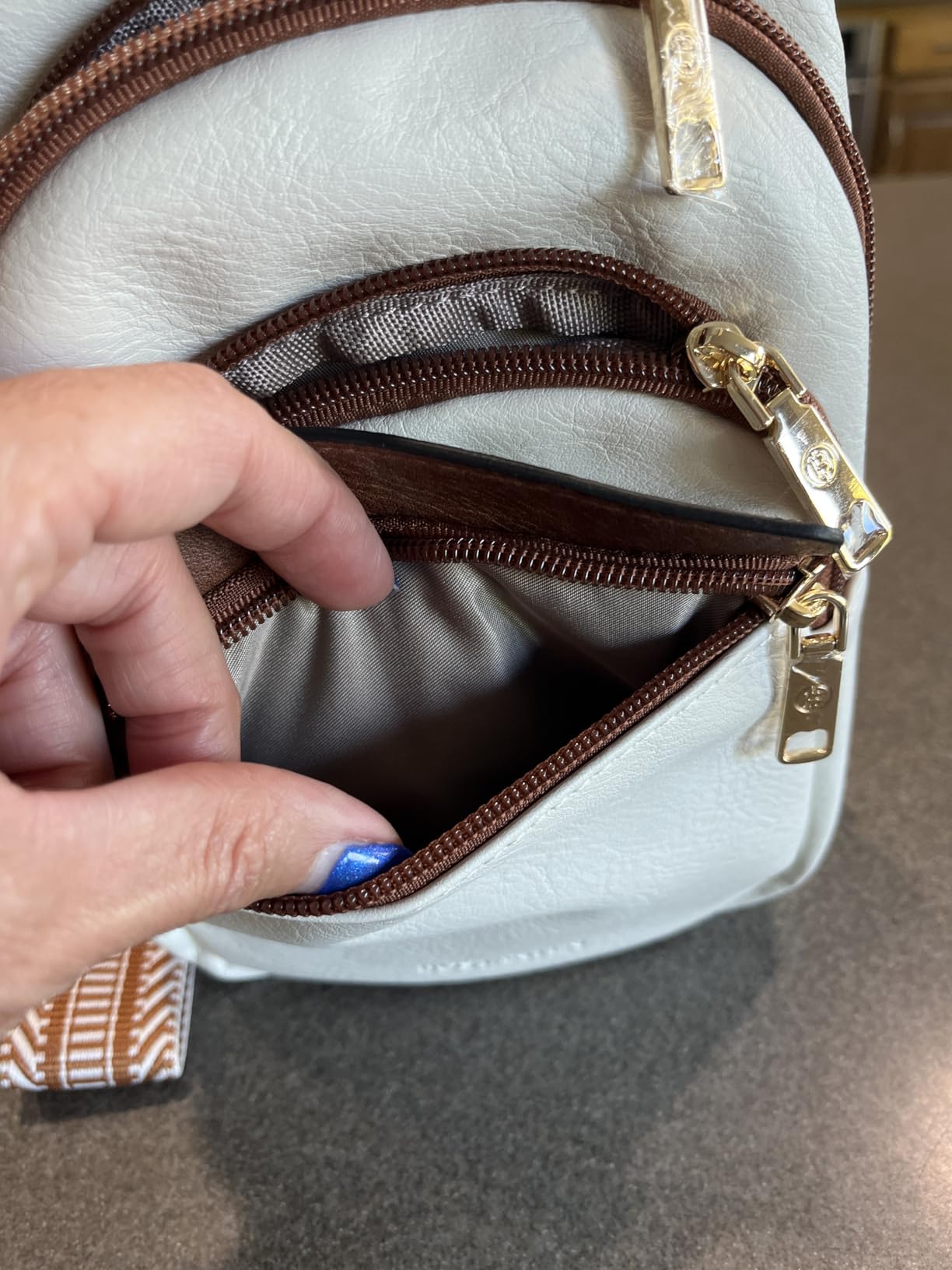 Sling Bag for Women Leather Crossbody Bags Fanny Pack Chest Bag for Travel customer photo 2