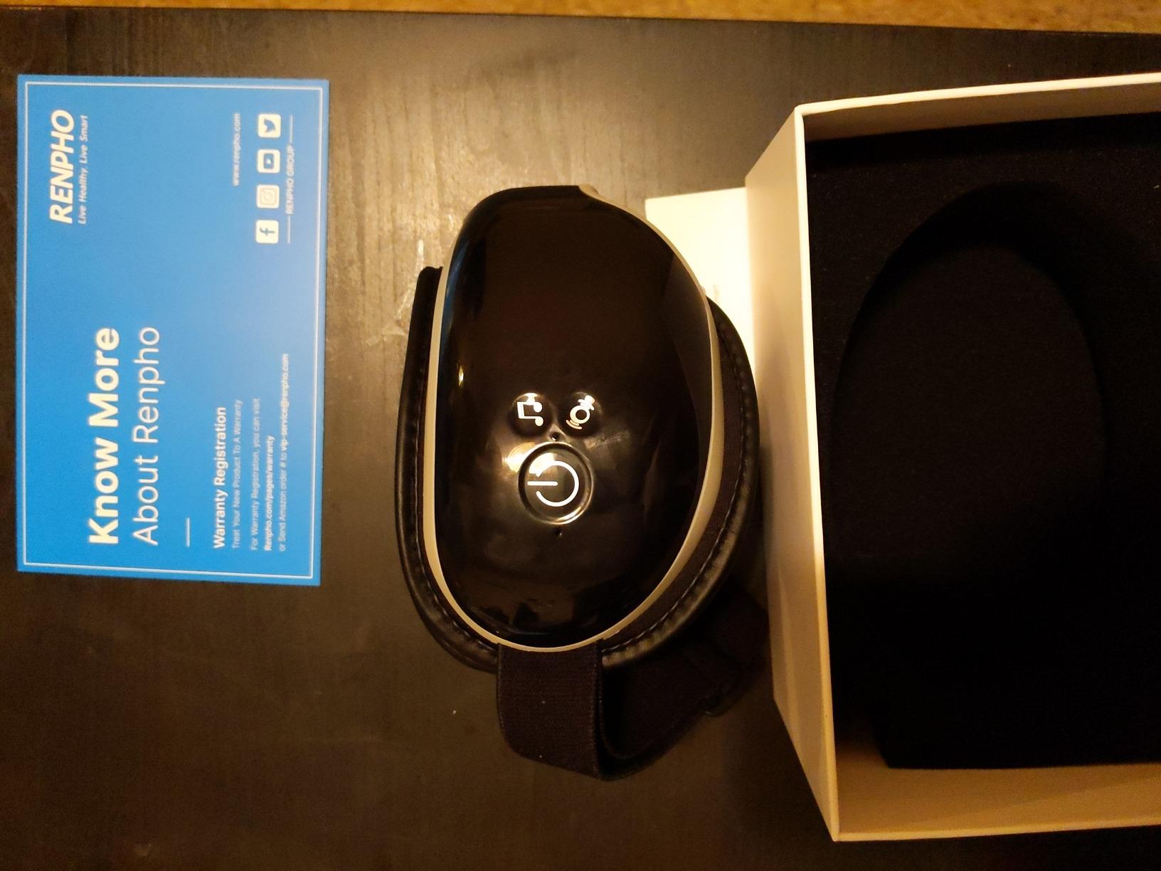 RENPHO Eye Massager with Heat and Cooling Voice Control, Birthday Gifts for Women Men, FSA Eligible HSA, Massaging Eye Mask for Dry Eyes Head Tension and Stress Relief - Eyeris 3 customer photo 1
