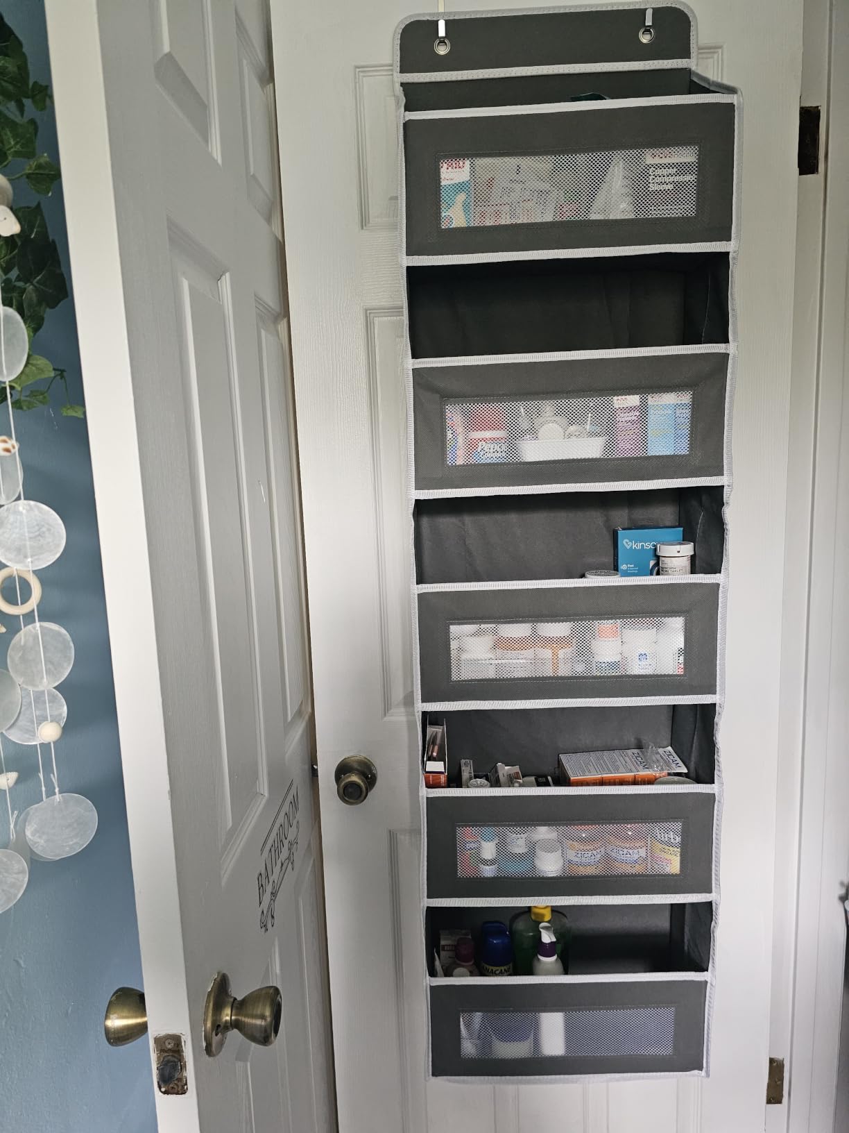 JARLINK Over the Door Organizer for Bedroom, Pantry, Bathroom, 5 Shelf Grey customer photo 1