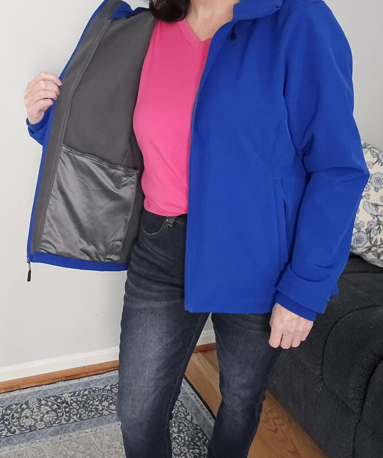 Outdoor Ventures Women's Softshell Jacket with Hood Fleece Lined customer photo 2
