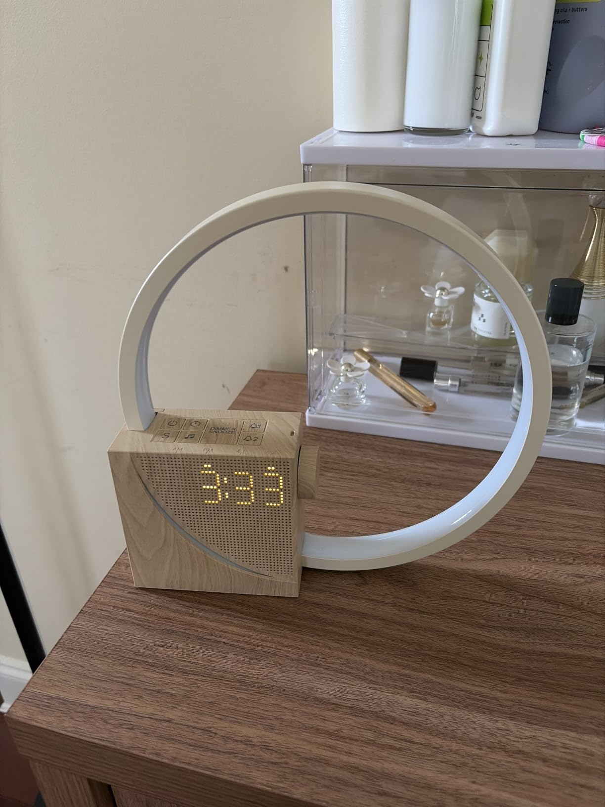 Vivilumens Sunrise Alarm Clock for Heavy Sleepers Adults, Wake-up Light, Sleep Aid 10 White Noise Sound Machines with 30/60/90 Timer, 3 Level Dimmable Touch Table Lamp with Snooze USB Charger Port customer photo 2