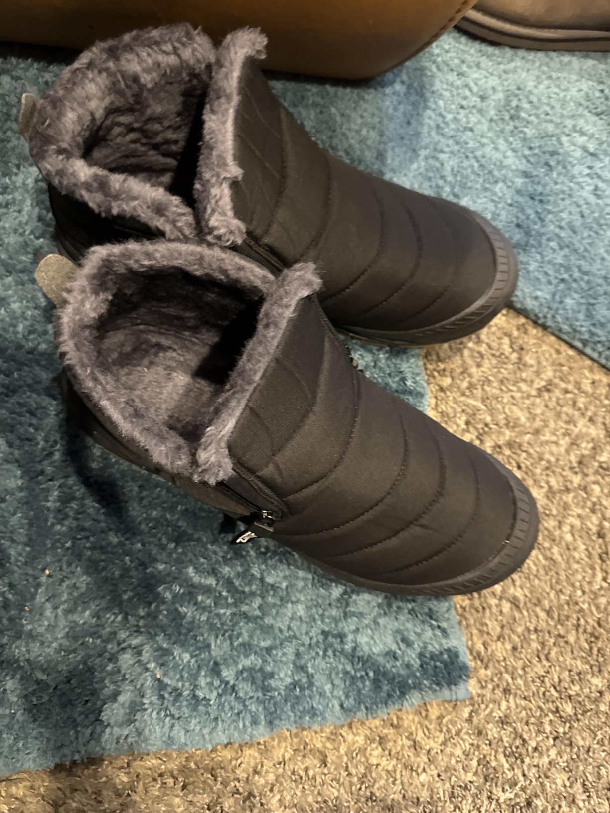 ziitop Snow Boots Mens Waterproof Winter Boots Fur Lined Warm Ankle Boots customer photo 2