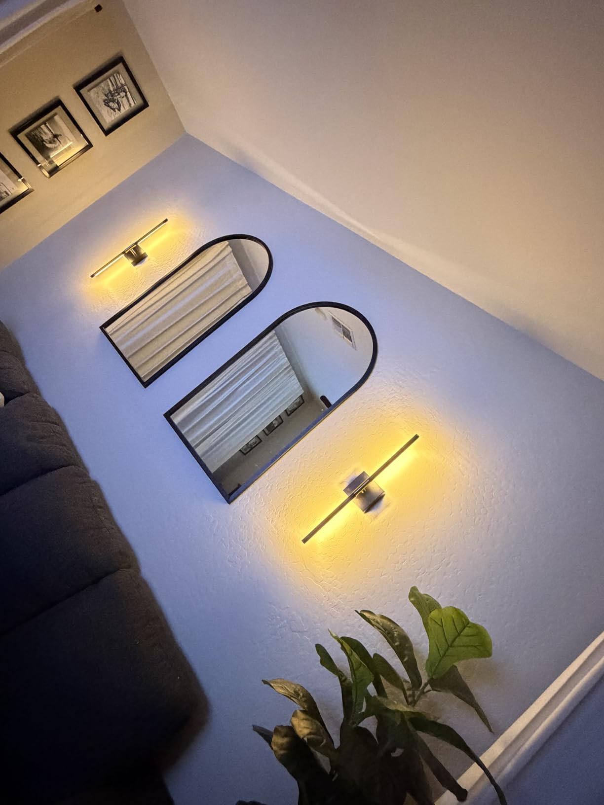 Dewfig Arched Window Wall Mirror, 42