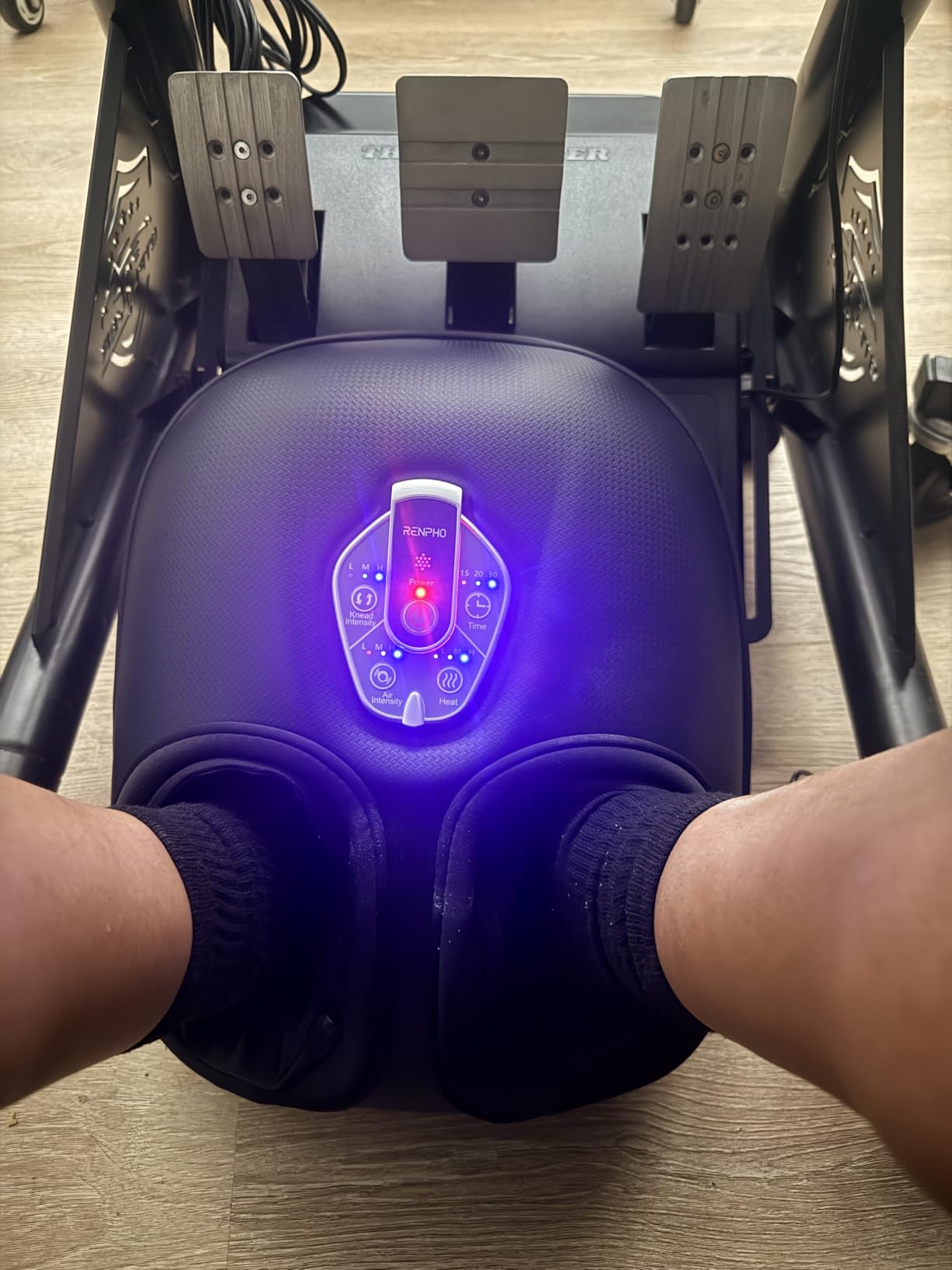RENPHO Foot Massager with Heat, Birthday Gifts for Women, FSA Eligible HSA | Exclusive Pressure Monitoring Tech, Cordless Remote, 3 Heat & Compression Levels, NTC Temperature Control Tech, Up to Size 12 customer photo 2
