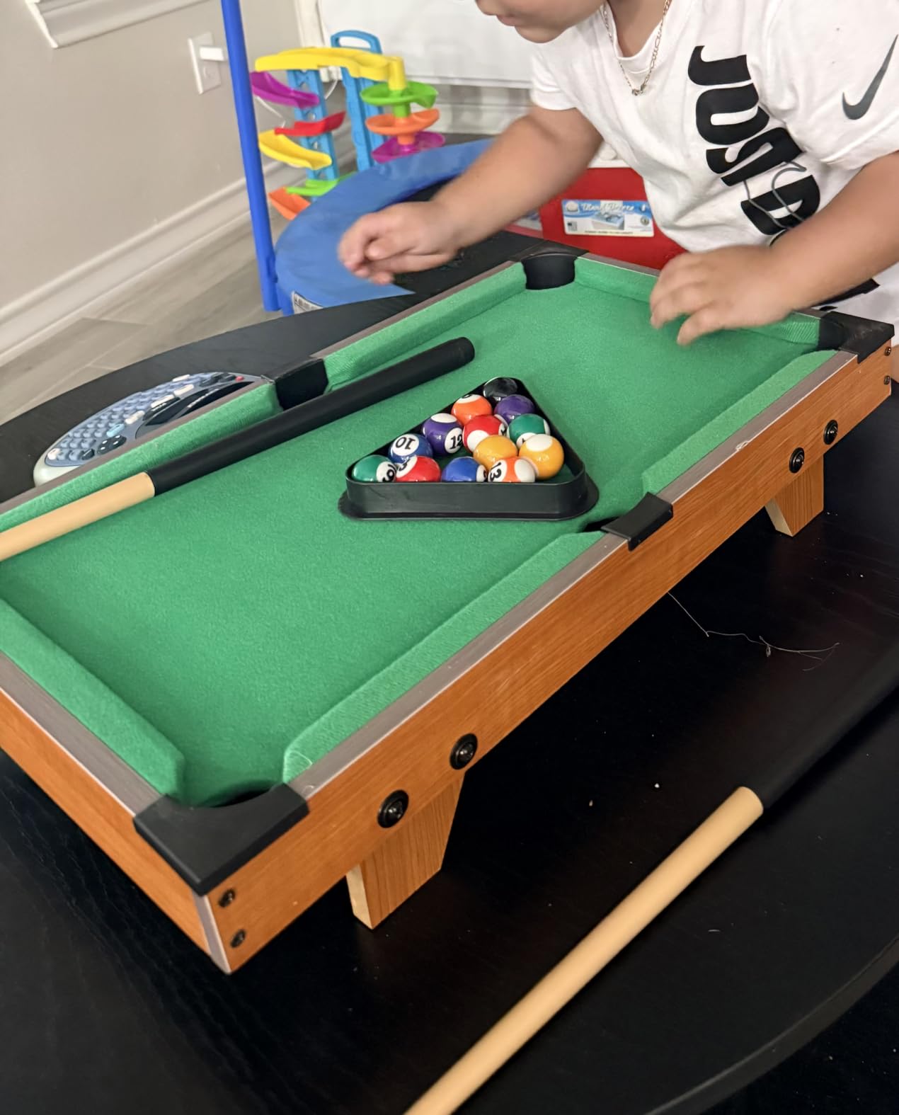 Mini Pool Table for Kids Small Billiards Game Table Top Pool Table Toy for Cat Gift for Kids Cat Pool Table Toy customer photo 1