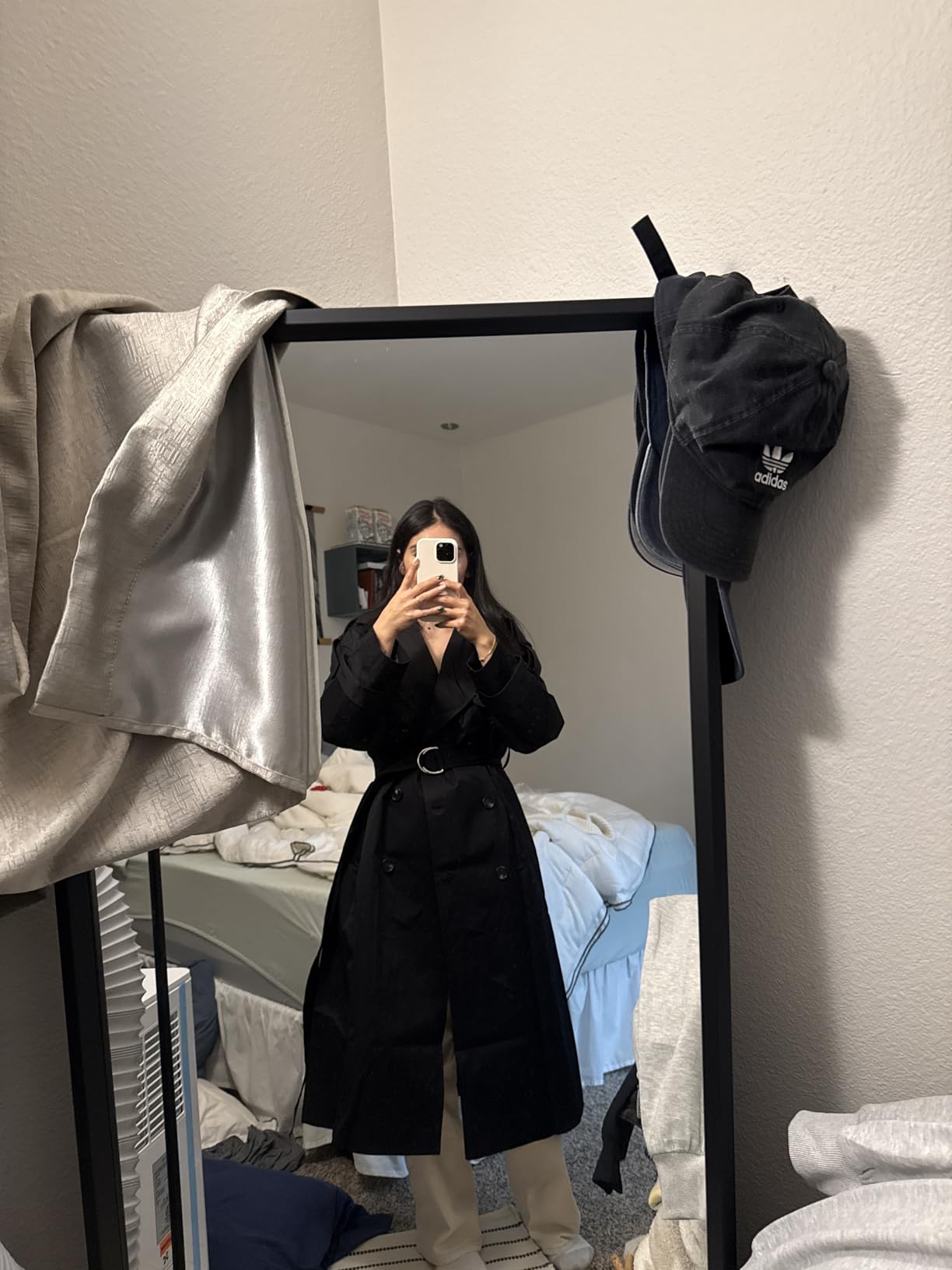 Farktop Womens Oversized Long Trench Coat Double Breasted Lapel Windproof | Classic Overcoat with Belt,Outerwear Coat,Long Sleeve Elegant Coat with Pocket customer photo 2