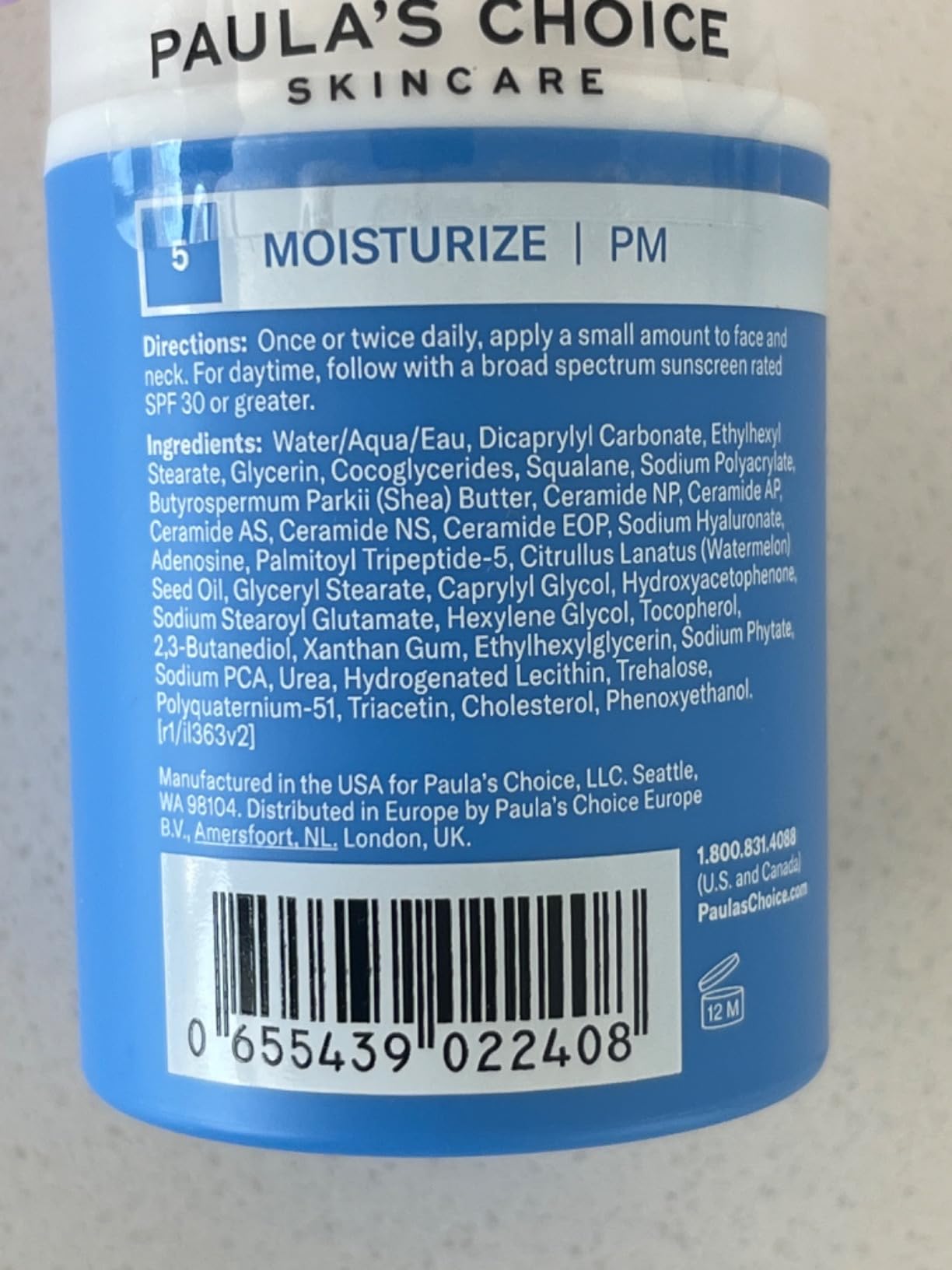 Paula's Choice RESIST Barrier Repair Advanced Face Moisturizer | Face Cream with Ceramides & Peptides for Deep Hydration & Wrinkles, Anti-Aging for All Skin Types, Fragrance-Free customer photo 1