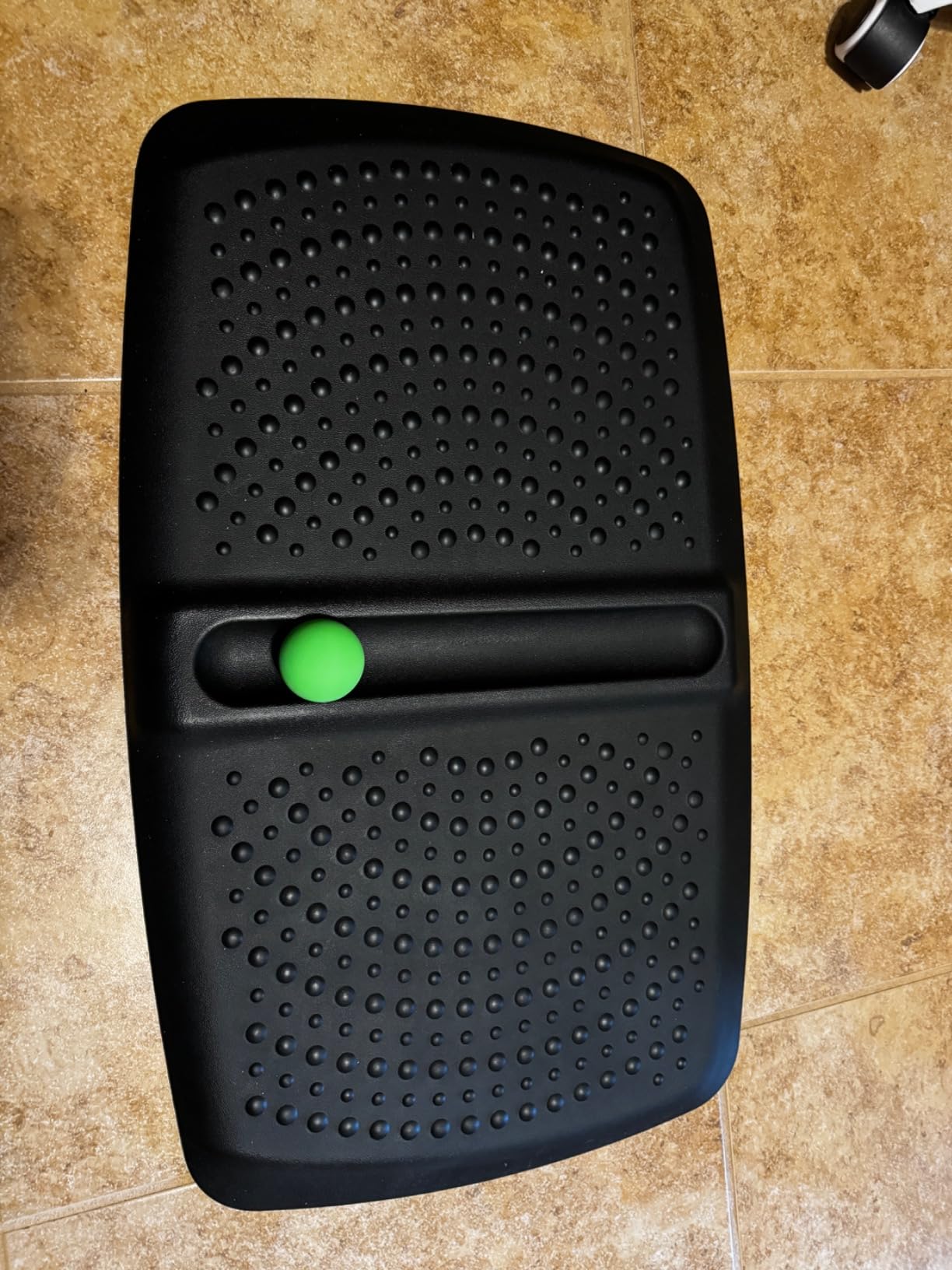 1 inch Thick Anti Fatigue Kitchen Mat Standing Mat with Massage Ball, Non Slip Standing Desk Mat with Massage Point, Multi-Purpose Comfort Floor Mat for Feet, Office, Home (Black, 17