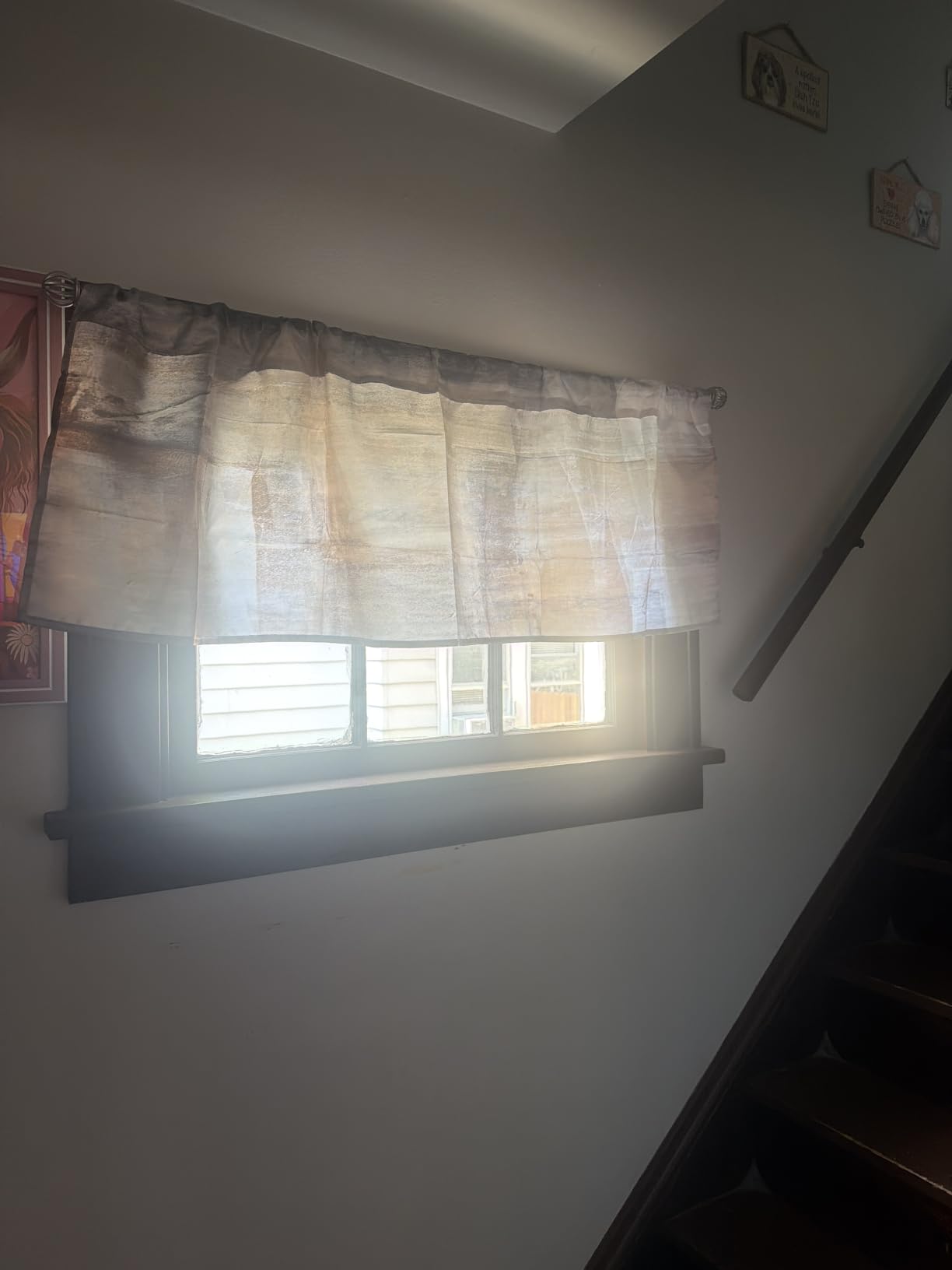 Emvency 2 Pack Valances Window Treatments, Brown Abstract Modern Art Blackout Drapes Adjustable Curtain for Windows Living Room Kitchen Over Sink, 52x18 Inch Rod Pocket Valances customer photo 1