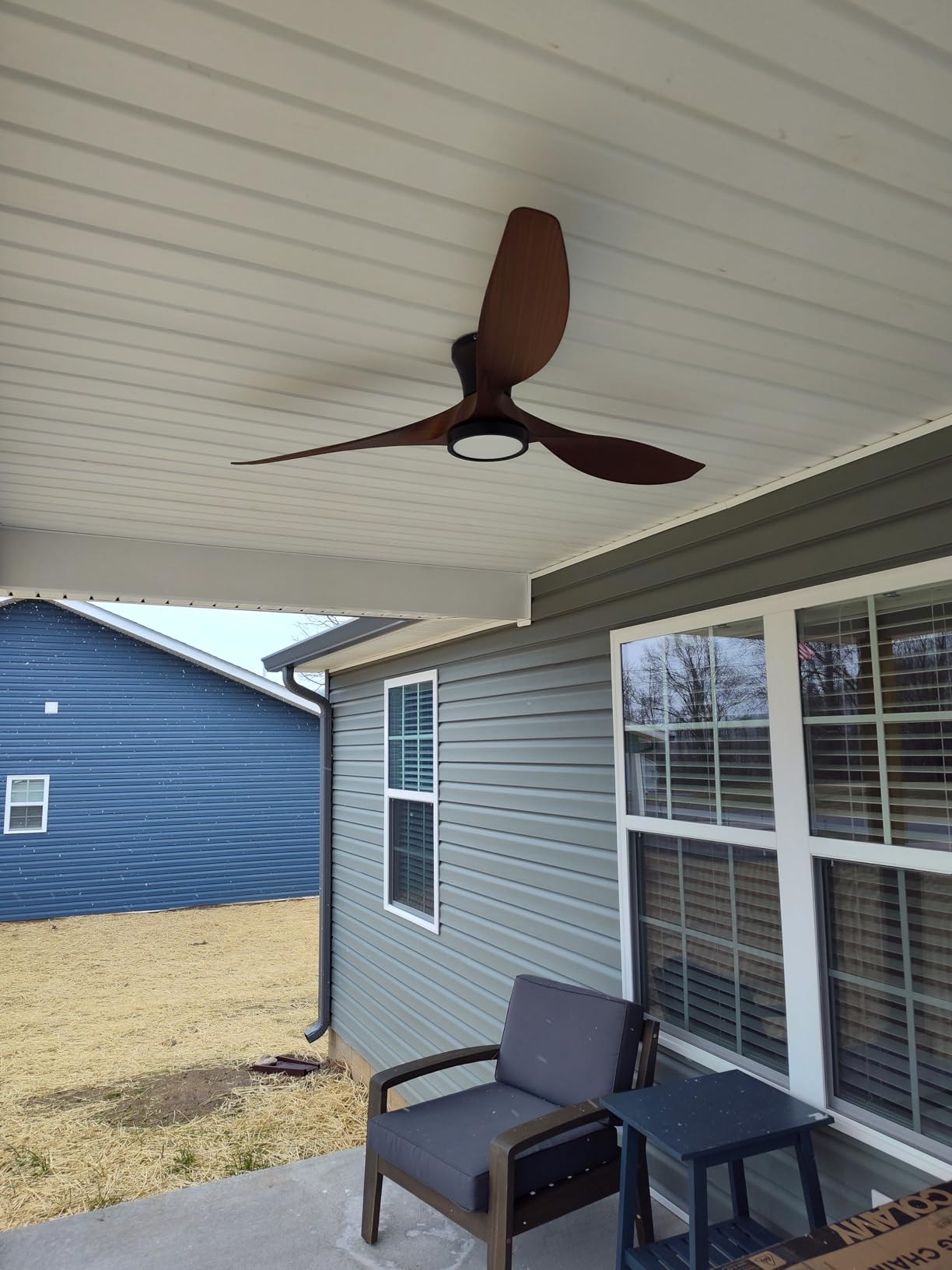 TALOYA 52 Inch Ceiling Fan with LED Light, Remote, Flush Mount customer photo 1