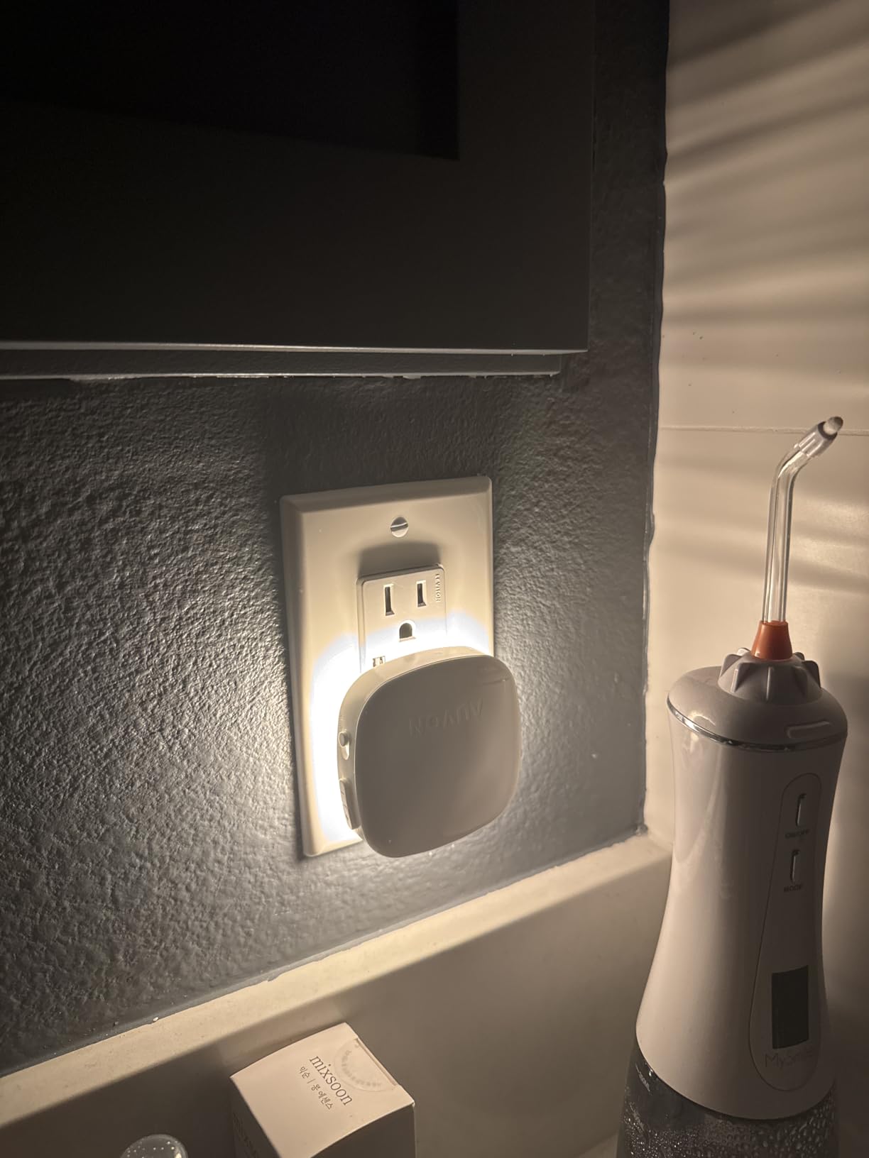 AUVON Plug-in LED Backlit Night Light 4 Packs, Motion & Dusk to Dawn Sensor | 2200K Soft Warm White Nightlight with 1-50lm Dimmable Brightness for Bedroom, Bathroom, Hallway, Kitchen, Garage, Nursery customer photo 2