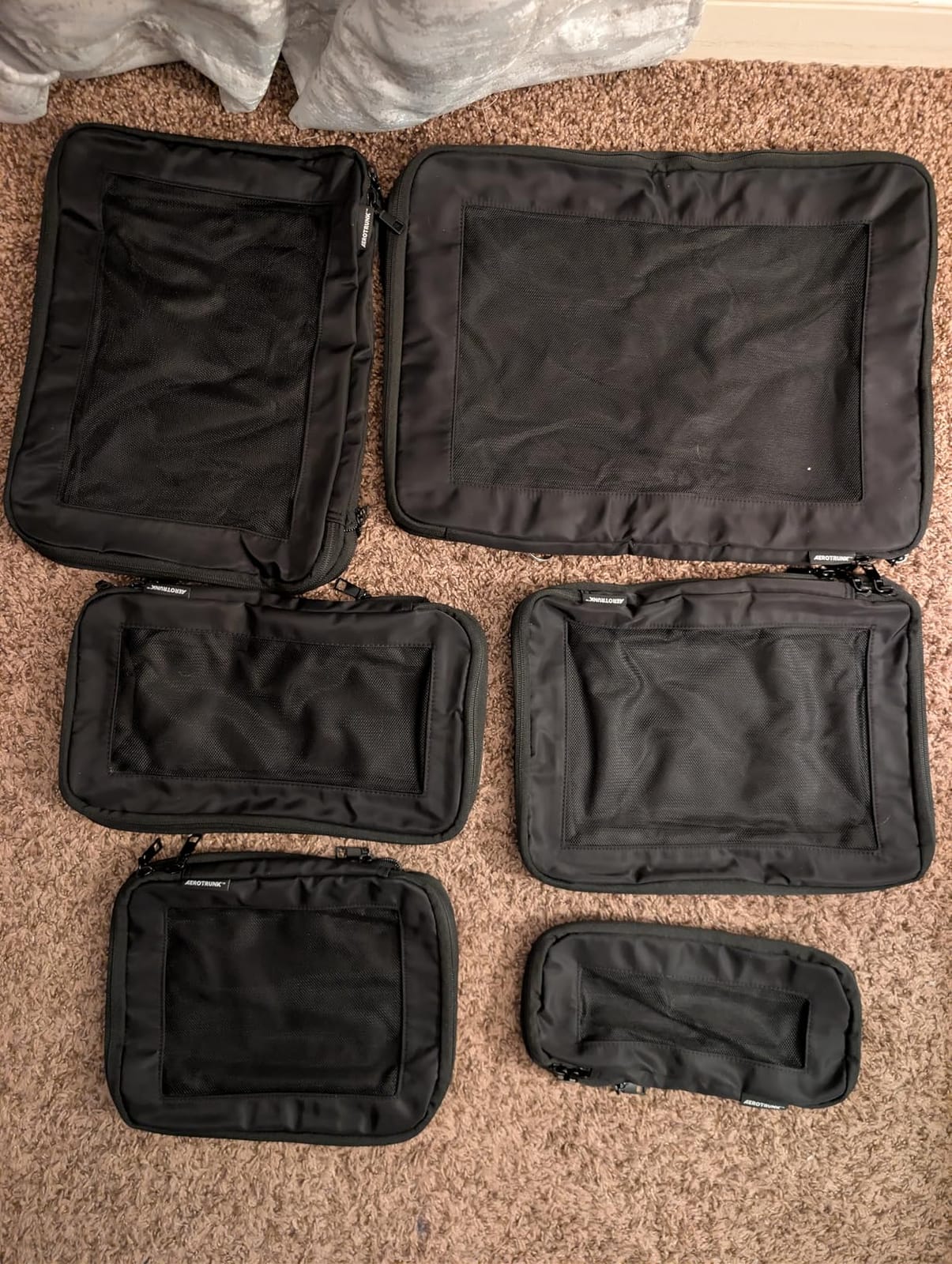 Aerotrunk Compression Packing Cubes for Travel - Luggage Organizer Bags - Double Zipper Packing Cubes for Suitcases (6-Pack, Beige) customer photo 2