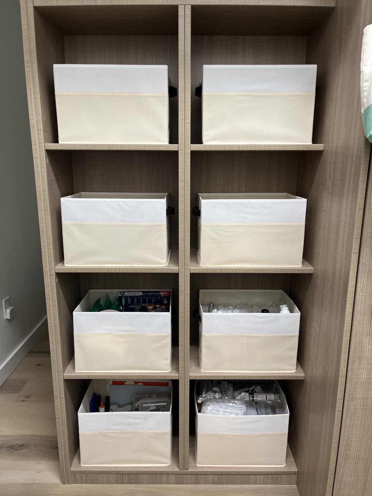 4 Pack Large Closet Storage Baskets Bins for Shelves | Fabric Closet Organizers and Storage with Handles Home Organization | Decorative Collapsible Baskets for Organizing Clothes Toy Nursery 14