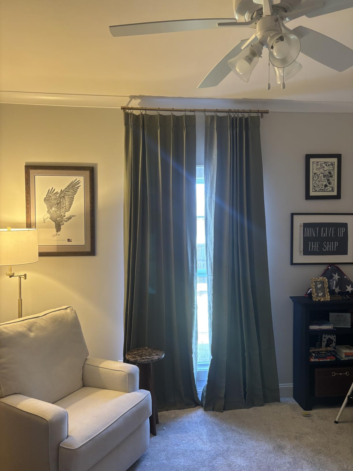 Vision Home Natural Pinch Pleated Full Blackout Curtains Linen Blended Room Darkening Window Curtains 90 inch for Living Room Bedroom Thermal Insulated Pinch Pleat Drapes with Hooks 2 Panel 40