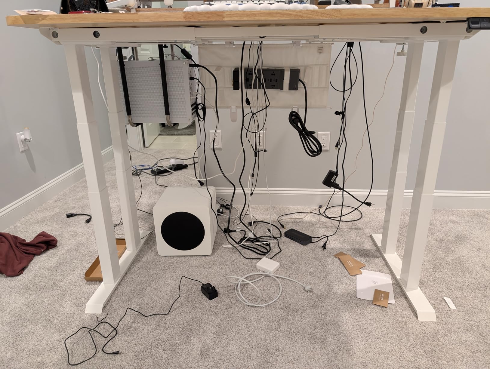 Original No Drill Under Desk Cable Management Tray 53.9