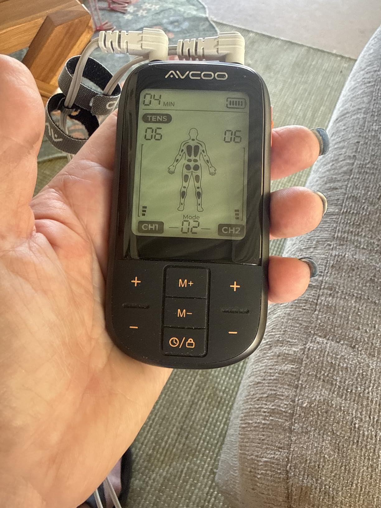 AVCOO 3-in-1 TENS Unit Muscle Stimulator with 30 Modes, 40 Intensities TENS Machine for Gradual Back Pain Relief Therapy, Rechargeable EMS Unit Massager with 12 TENS Electrode Pads, a Storage Bag customer photo 2