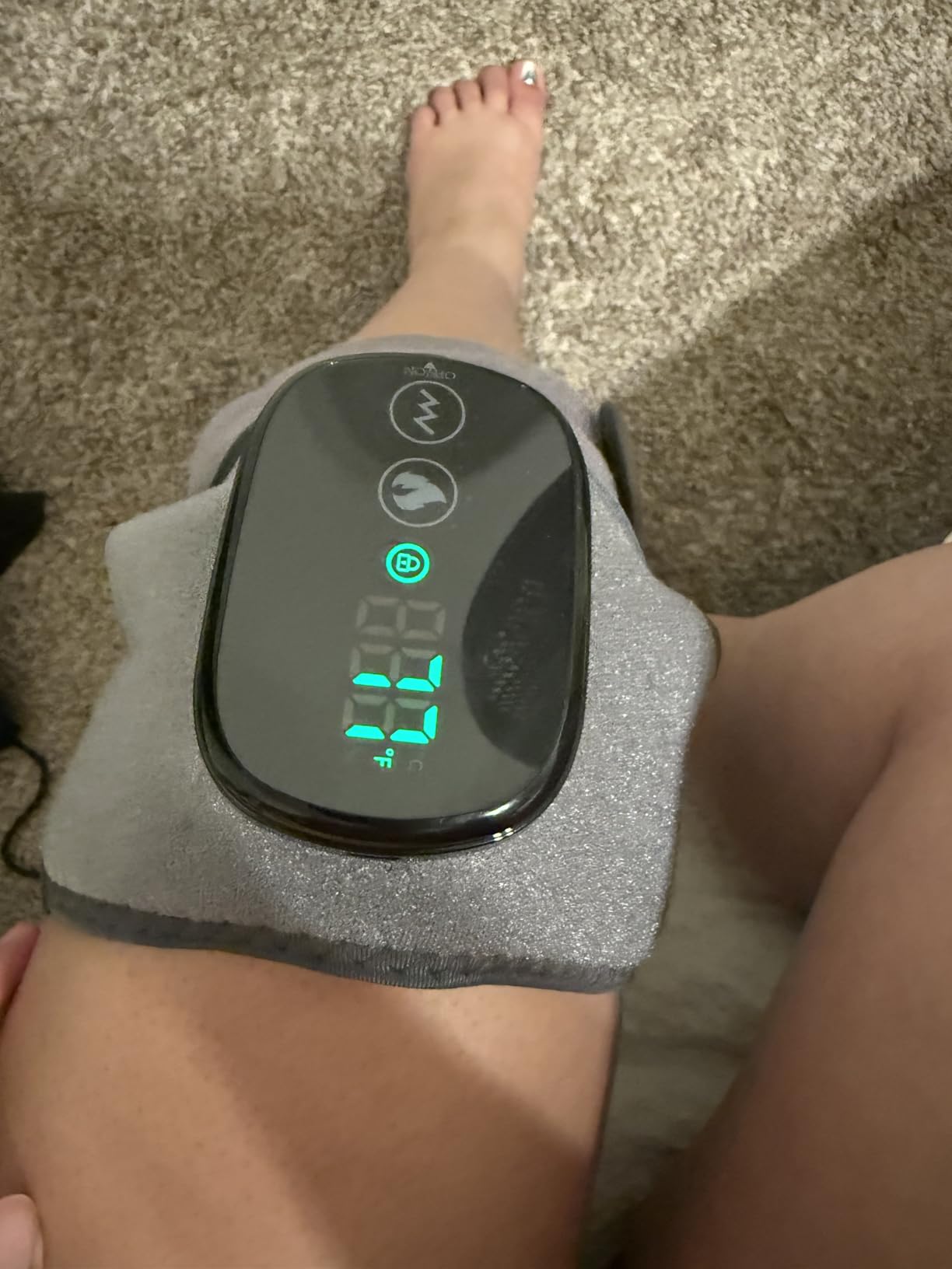 NORTHERN BROTHERS Cordless Knee Massager with Heat & Vibration for Pain Relief, 5000mAh USB-C Rechargeable Knee heating pad, 3 Heat (131-167°F) & 3 Modes, for Knee/Elbow/Shoulder (2-Pack) customer photo 2
