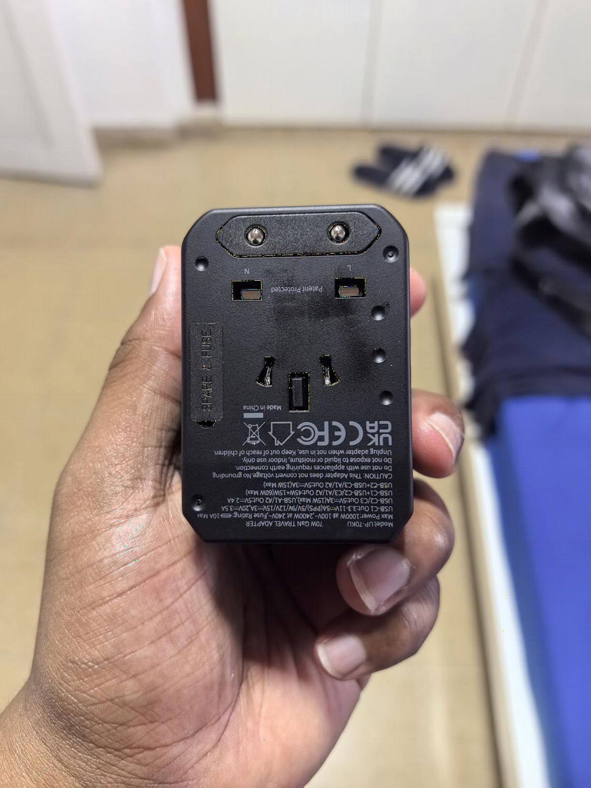 Ceptics 70W GAN Universal Travel Adapter, 2 USB-A, 3 USB-C, Universal Input | Type A, C, G & I Plugs for USA, EU, UK, AU & More, International Power Adapter, PD 70W USB-C, 6 in 1 World Travel Adapter customer photo 2