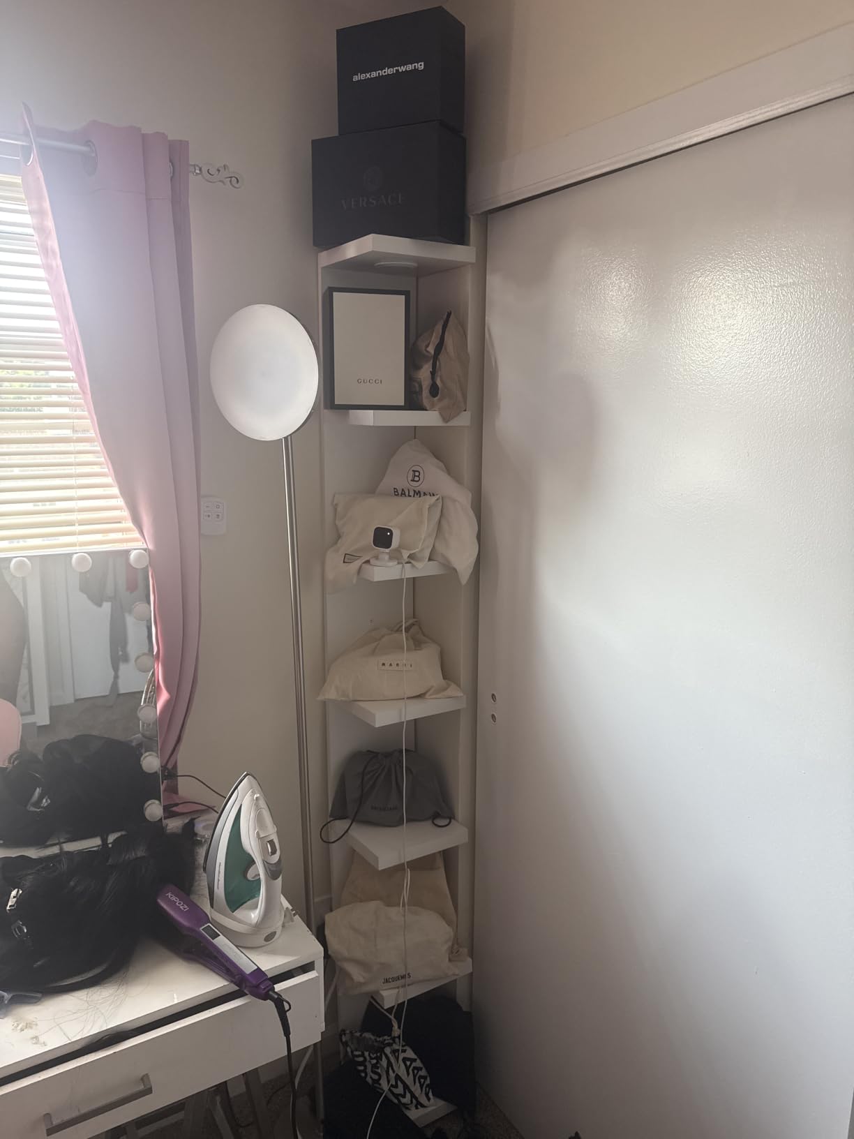 LitaEther Versatile 7 Tier Wall Shelf Unit,White Lack Wall Shelf,Display Floating Shelf with LED Remote Control Light customer photo 1