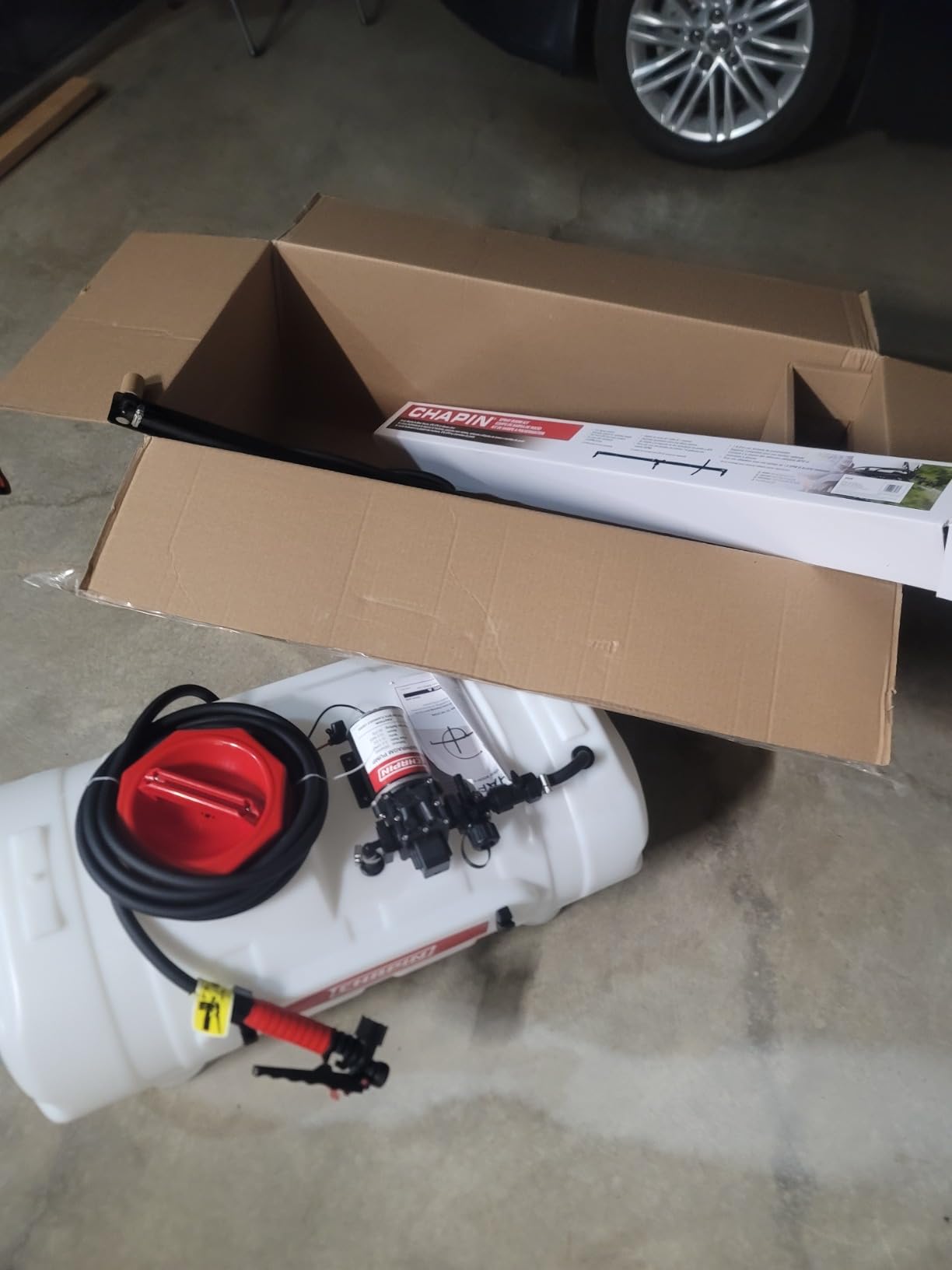 CHAPIN 25-Gallon Tow-Behind ATV Sprayer with 2-Nozzle Boom | Triple filtration helps prevent clogs with herbicides, fertilizers and pesticides customer photo 1