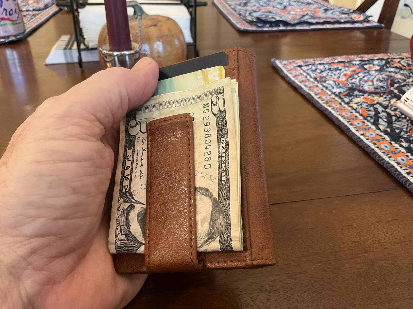 BULLIANT Magnetic Closure Slim Wallet - Genuine Leather Front Pocket Wallet for Men, RFID Blocking, Holds 12 Cards and Money Clip customer photo 2
