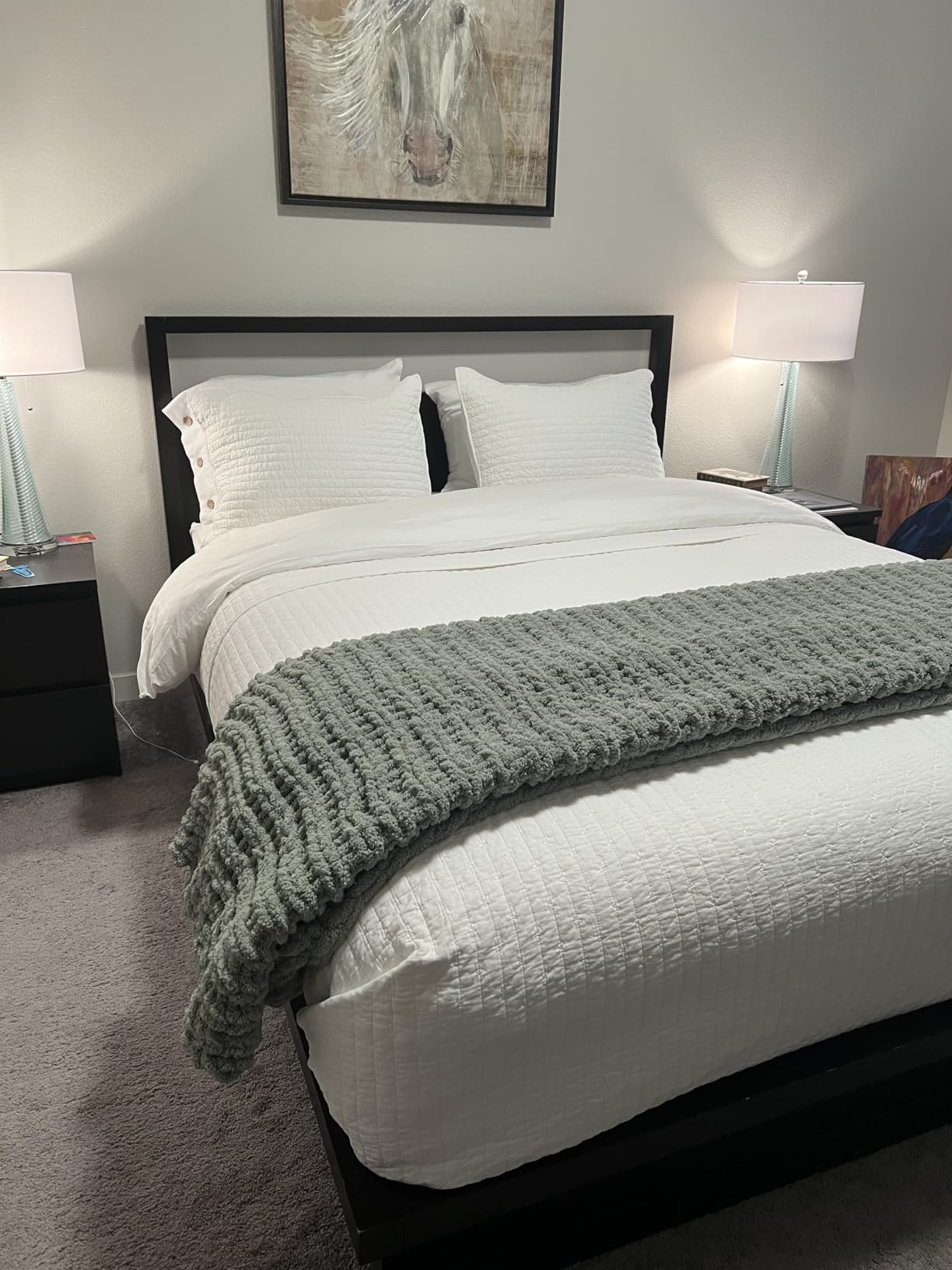 Chenille Chunky Knit Throw Blanket for Couch 50