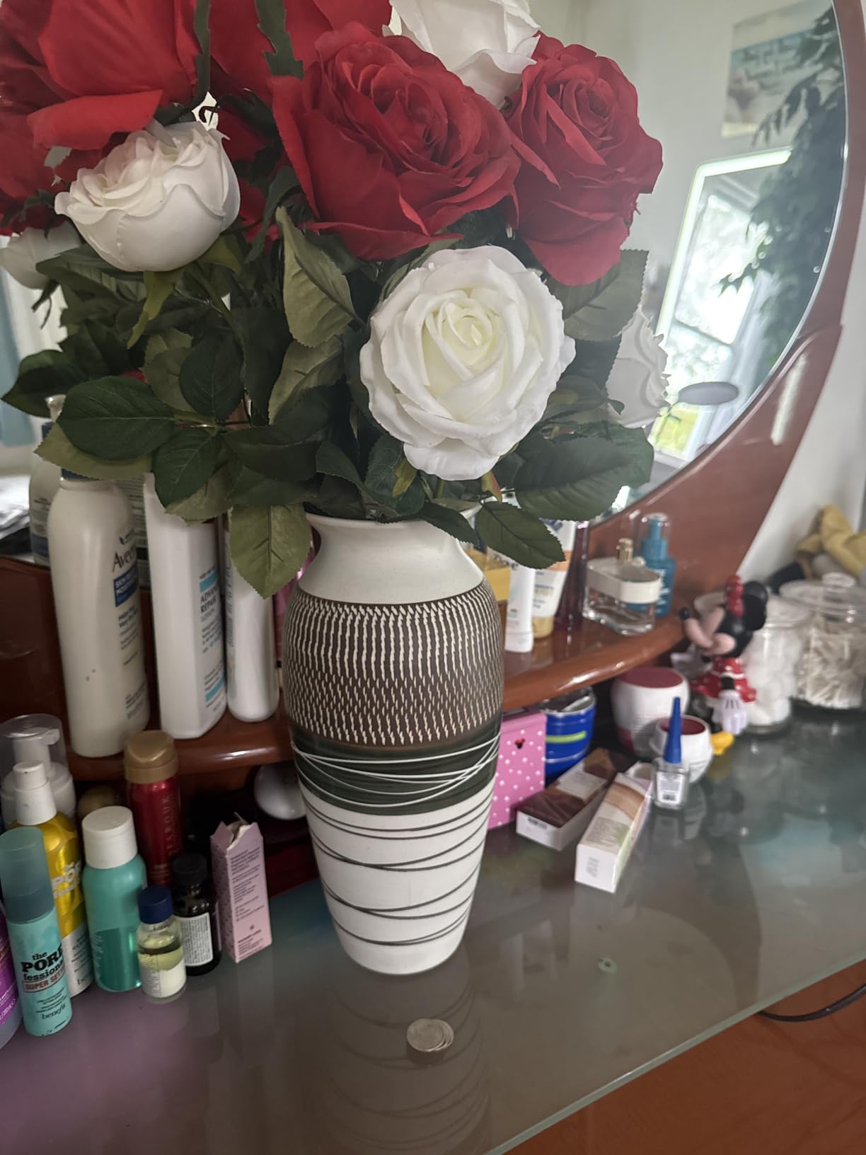 Ceramic Rustic Farmhouse Vase, 12.6