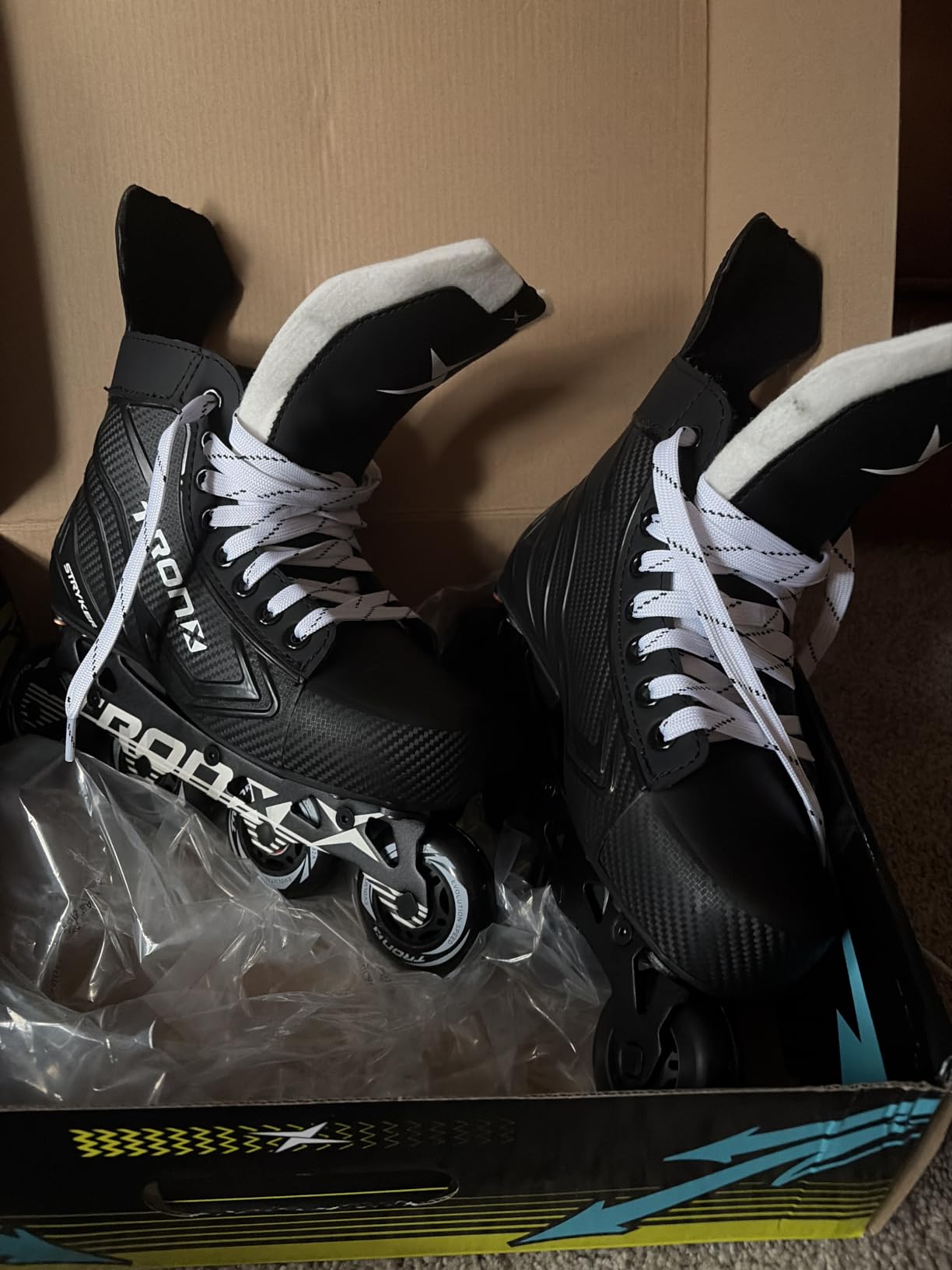 TronX Stryker Adjustable Senior Intermediate Junior Youth Roller Inline Hockey Skates customer photo 2