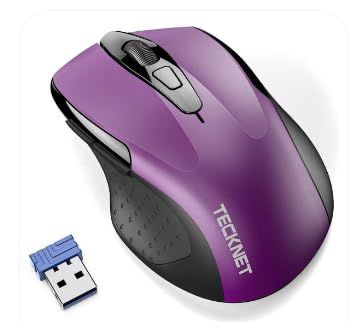TECKNET Wireless Mouse, 2.4G Ergonomic Computer Mouse, 2600 DPI, Black | Ergonomic Design with Side Grips, Adjustable DPI, 2-Year Battery, Compact Size, USB-A Plug & Play, Wide OS Compatibility customer photo 1