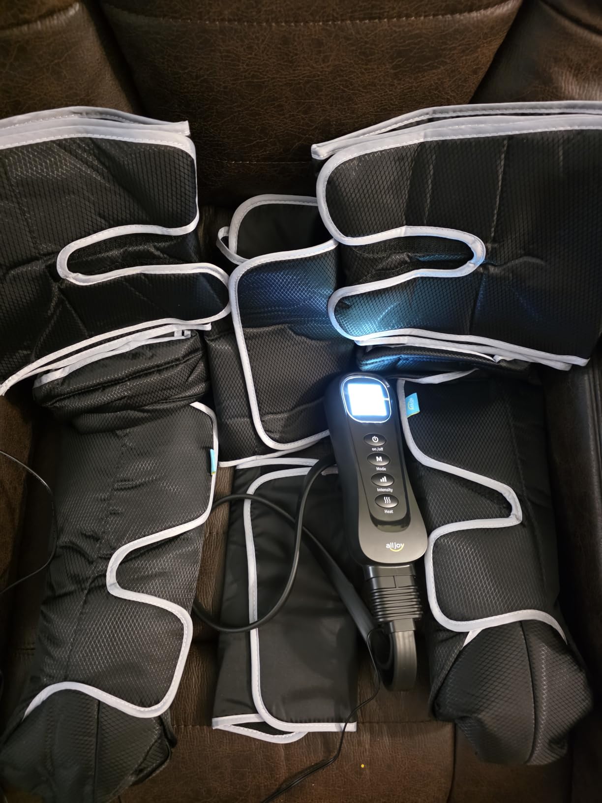 ALLJOY Leg Massager for Circulation and Pain Relief FSA, Gifts for Men Women Dad Mom, Leg Massager with Heat and Compression, 2 Heat 5 Modes 4 Intensities 4 Extenders customer photo 2