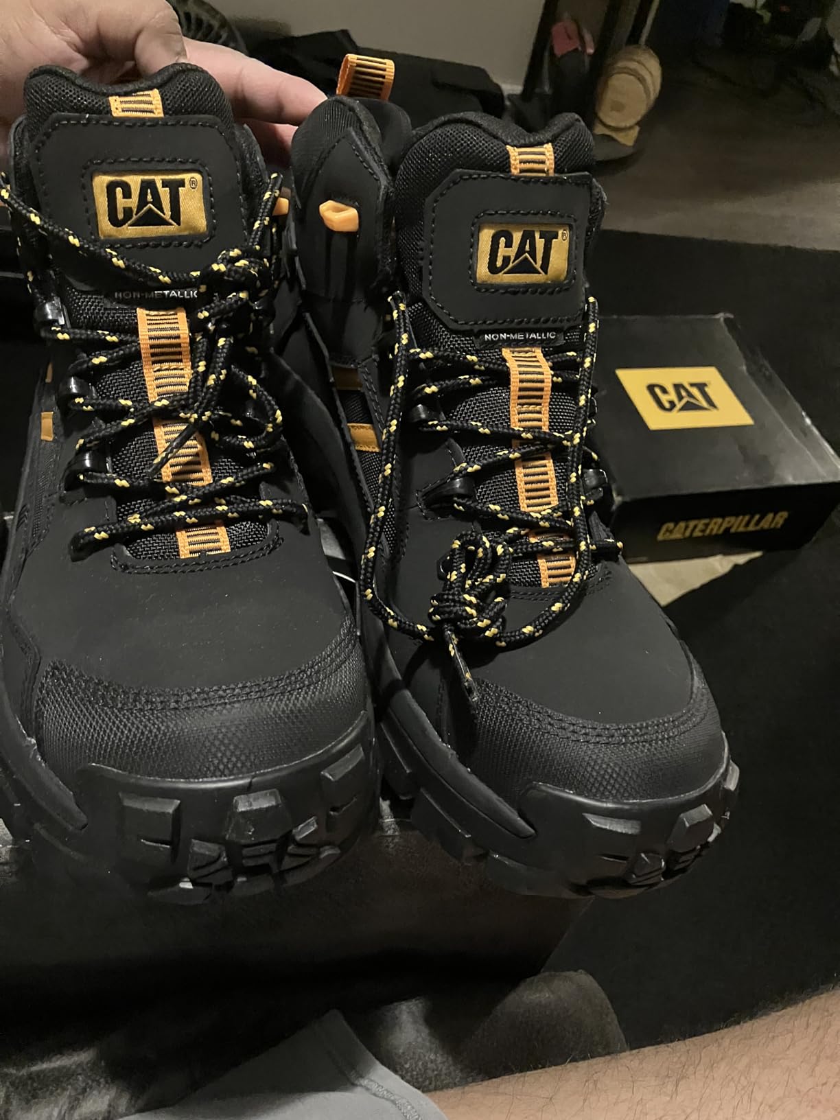 CAT Mens Invader Mid Vent Waterproof Non Metallic Composite Toe Work Boots customer photo 1