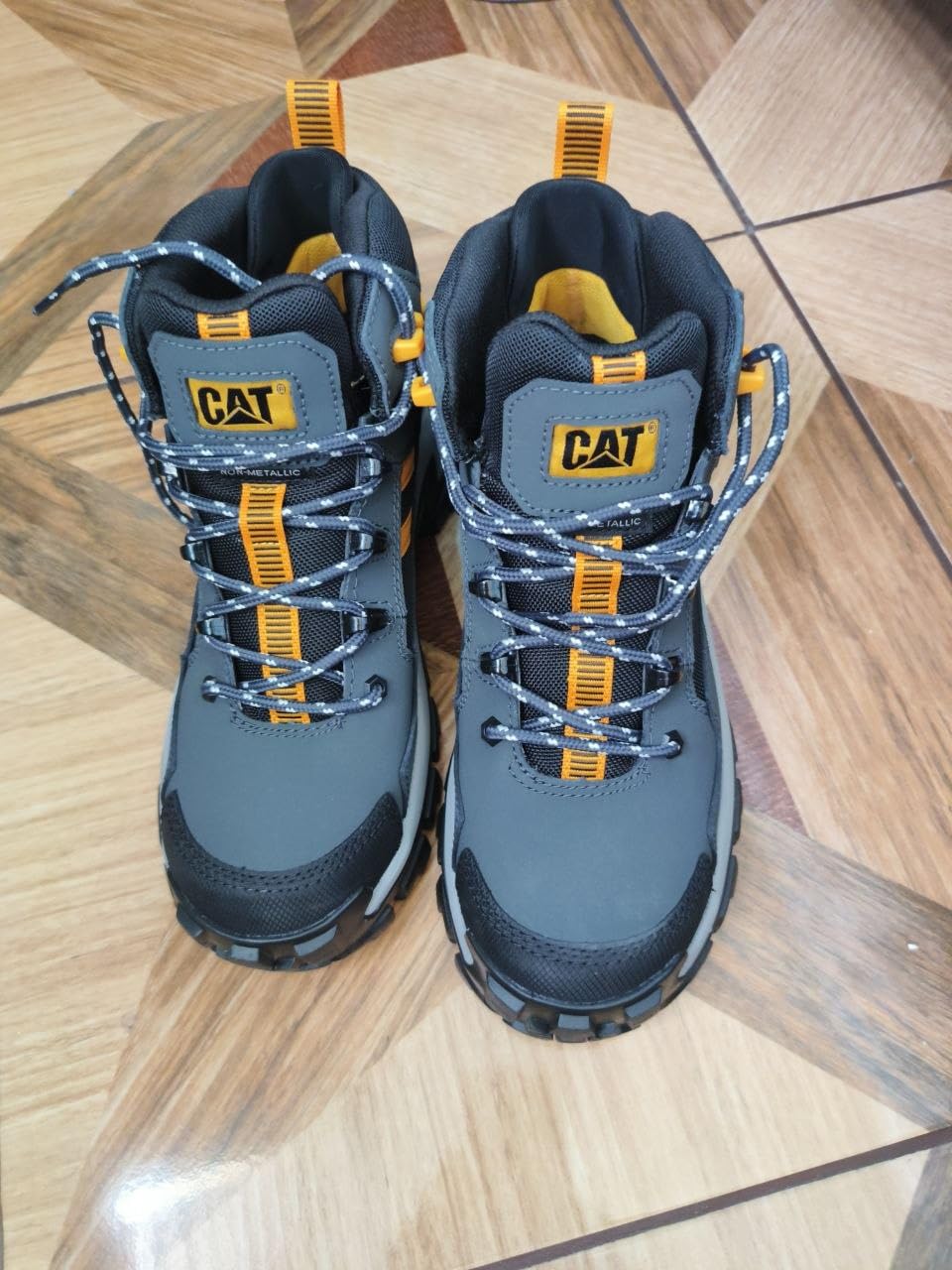 CAT Mens Invader Mid Vent Waterproof Non Metallic Composite Toe Work Boots customer photo 2