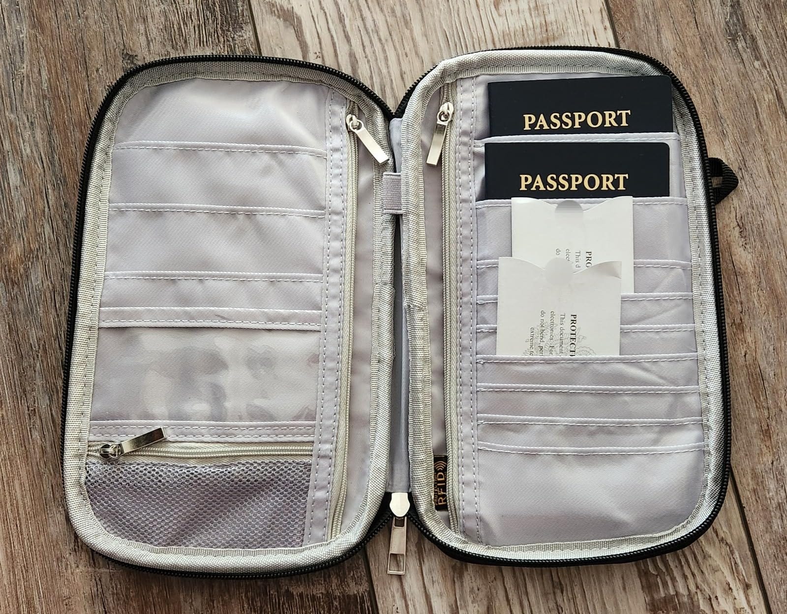 Passport Holder Family RFID Travel Document Organizer for Women Waterproof Passport Wallet customer photo 2