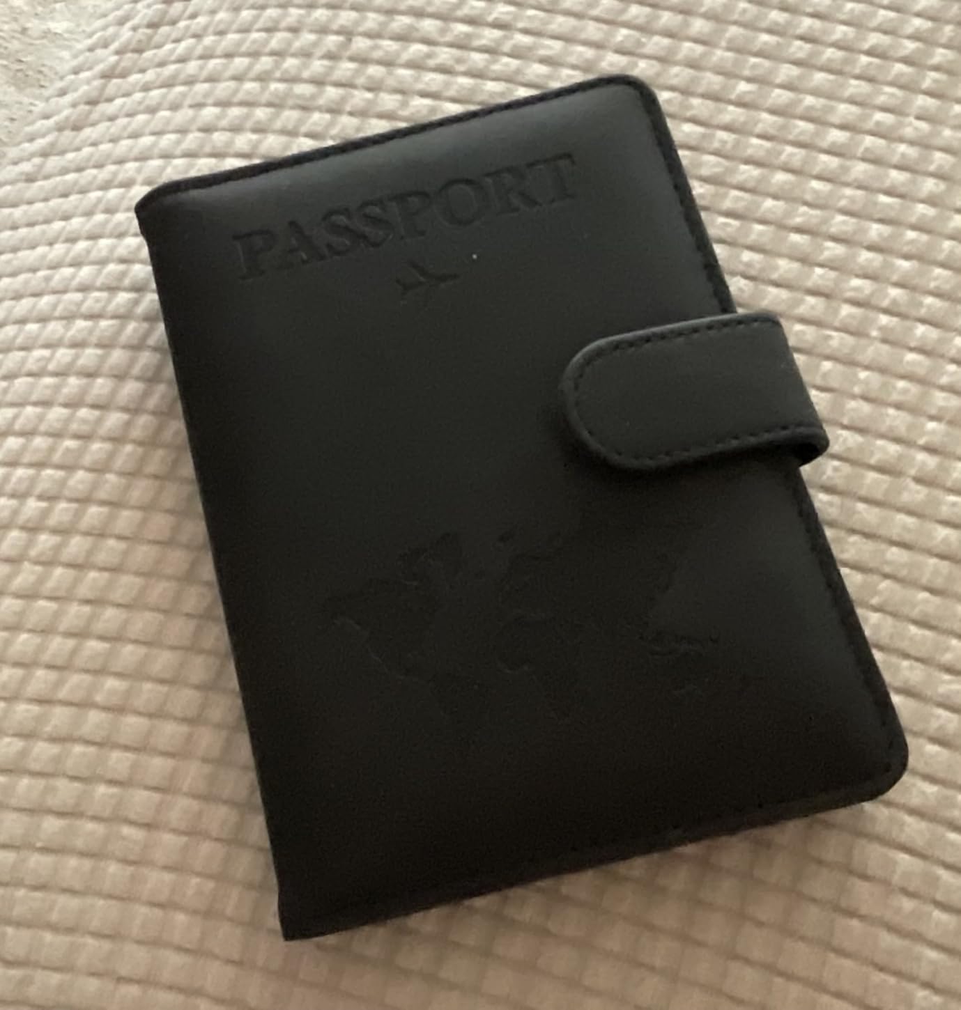 Passport Holder for Travel Essentials, Passport Wallet Cover Case for Travel Must Haves Accessories, Passport Book Holders for Women and Men (black) customer photo 2