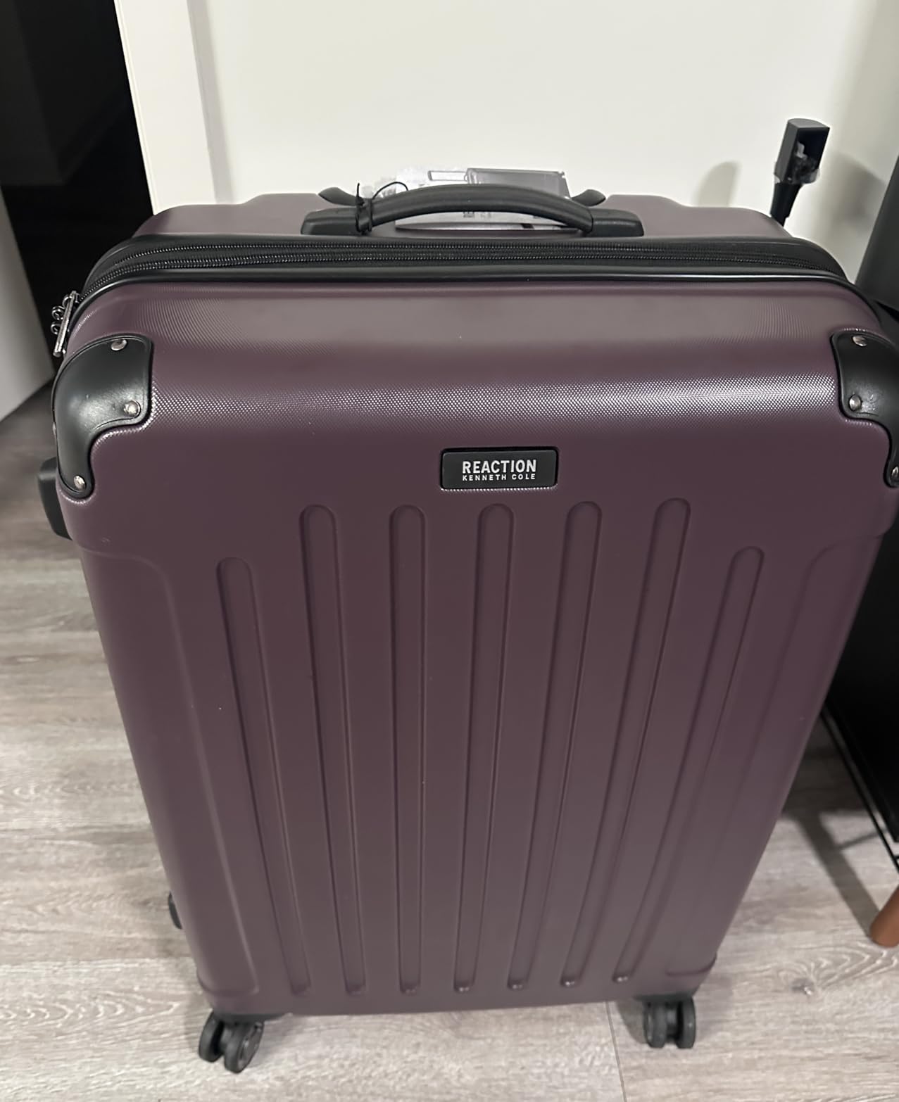Kenneth Cole REACTION Renegade Luggage Expandable 8-Wheel Spinner Lightweight Hardside Suitcase, Periwinkle Blue, 24-Inch Checked customer photo 2