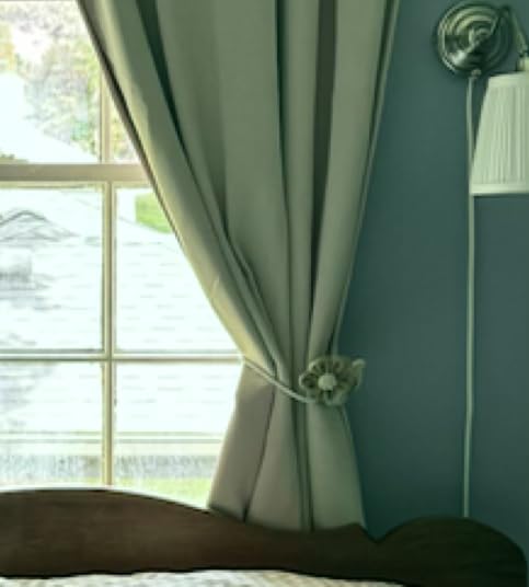 SRG Curtain Tiebacks for Curtains 2 Pack, Decorative Curtain Holdbacks for Drapes, Handmade Tie Backs No Drilling for Home Bedroom Window Decor - Sunflower Cream Khaki customer photo 1