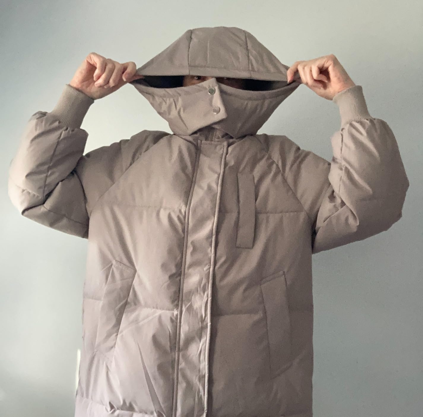 PUFFIT Long Puffer Jacket for Women,2024 Thickened Winter Coat Hooded with Deep Pockets, Ladies Warm Winter Jacket customer photo 2