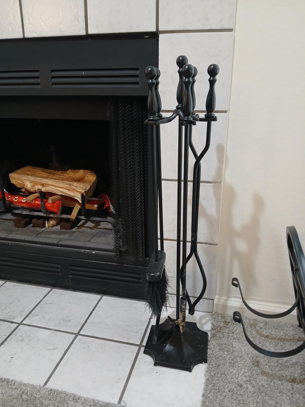 JupiterForce 5 Pieces Fireplace Tools Set Indoor Outdoor 31