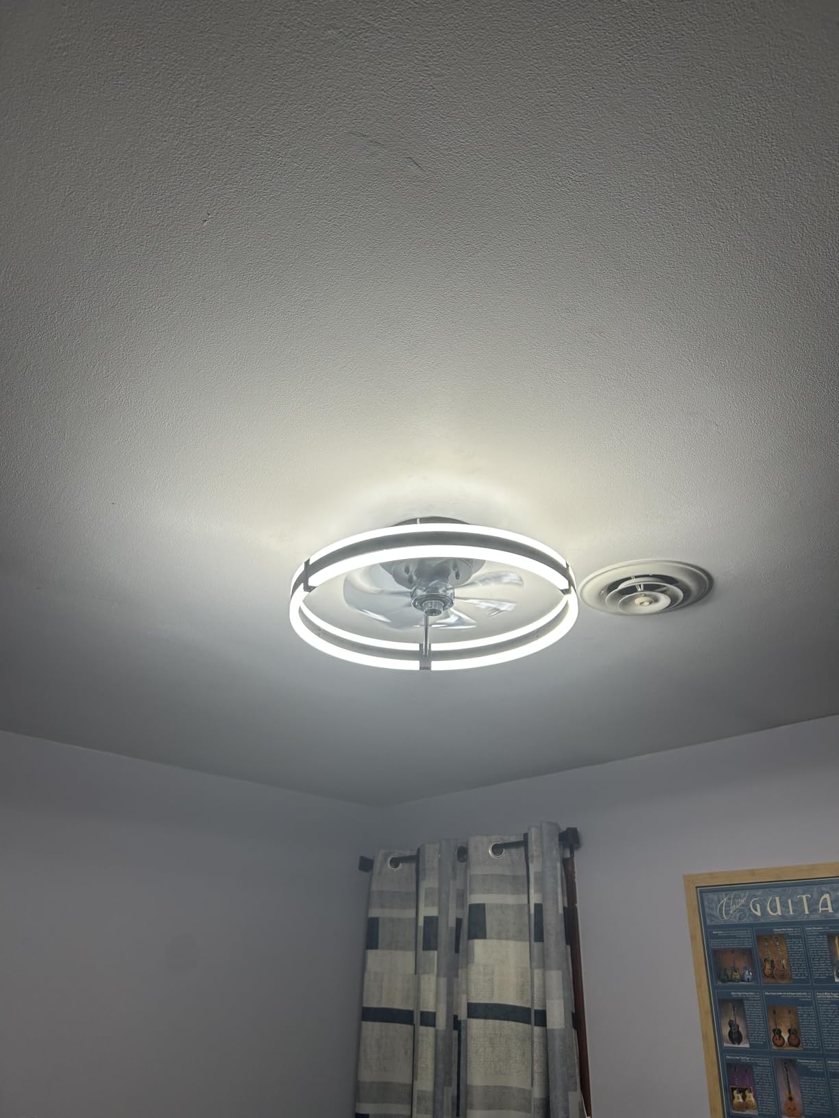 ZMISHIBO Low Profile 19.7 inch Ceiling Fan with Lights and Remote, Black customer photo 2