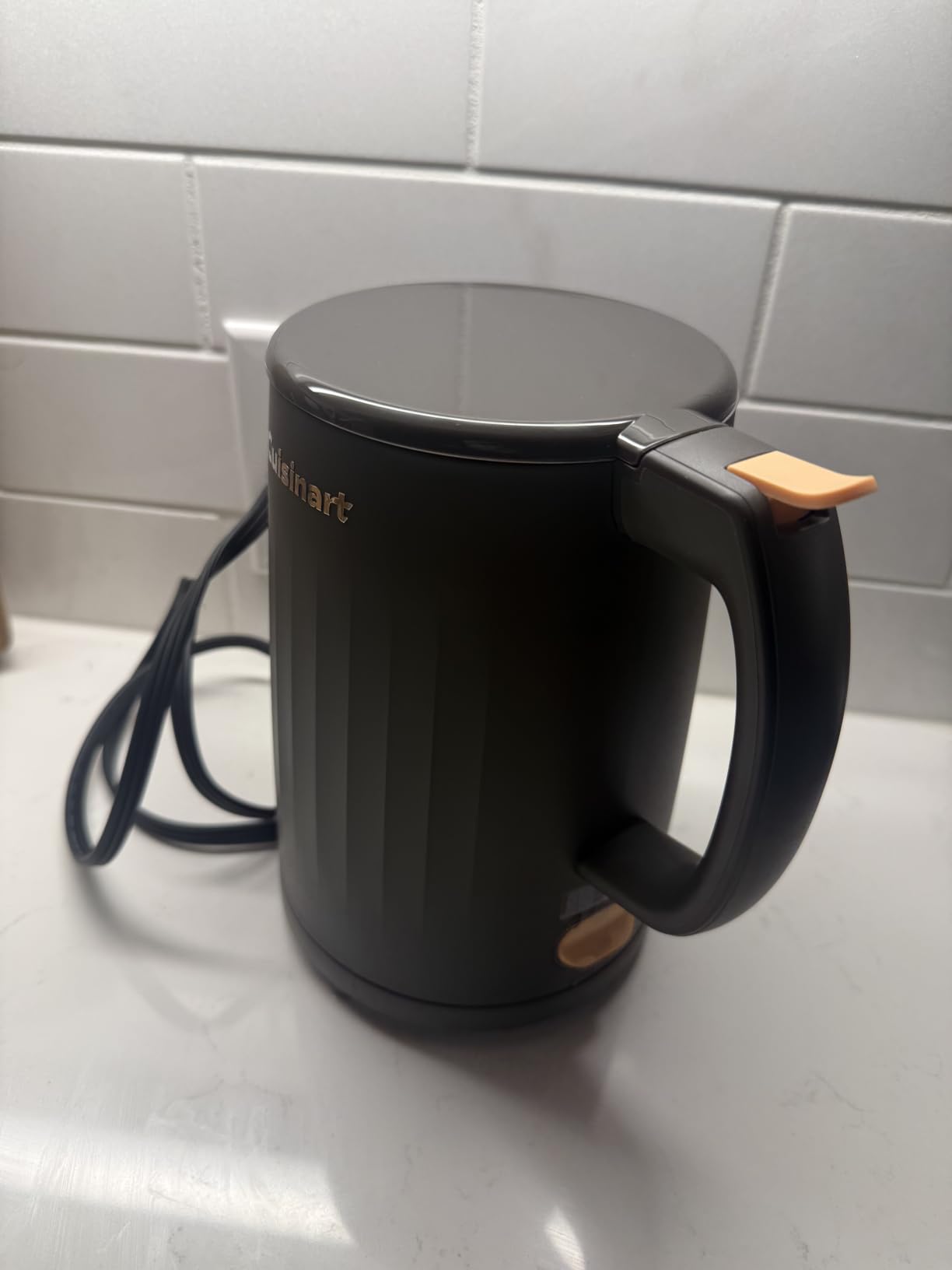 Cuisinart Electric Kettle, Stainless Steel Interior, One-Touch, 1 Liter | 1-liter electric tea kettle with compact 1-touch design, auto-shutoff & double-wall insulation for heat retention, CK-10TRES customer photo 2
