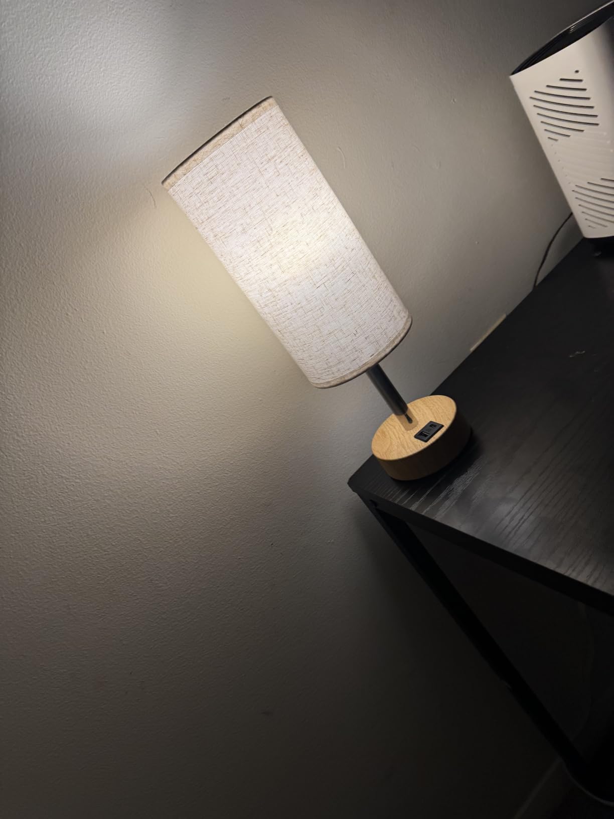 Dicoool Touch Bedside Table Lamp with USB - 3 Way Dimmable Wood Lamp for Bedroom Nightstand, Desk Lamp with Charging Station for Dorm, Living Room, Office, Kids Room, Small, 14in customer photo 1