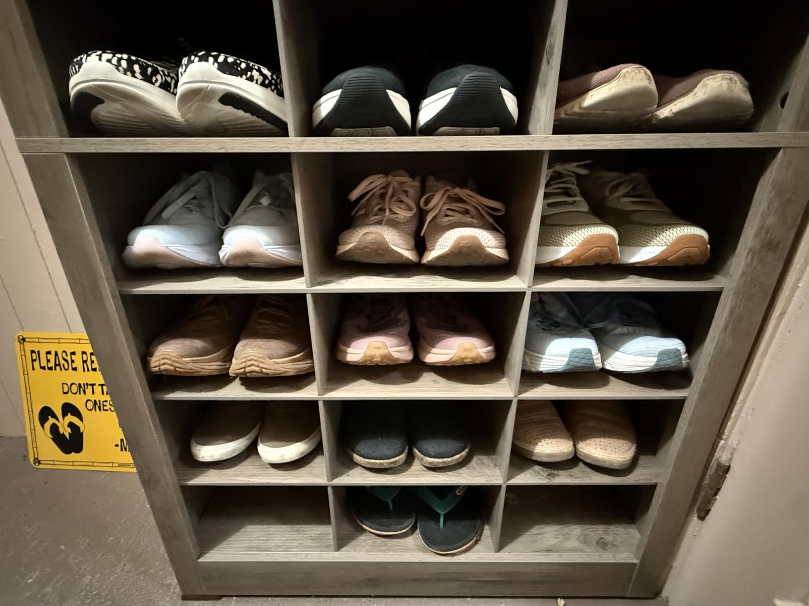 Hzuaneri Shoe Storage Cabinet, 48 Pairs Free Standing Closet Organizer | 9 inch Widened Cell Wood Shoe Organizer, 12 Tiers Vertical Space Saving Shoe Rack for Entryway, Cloakroom, White SR39603X customer photo 1